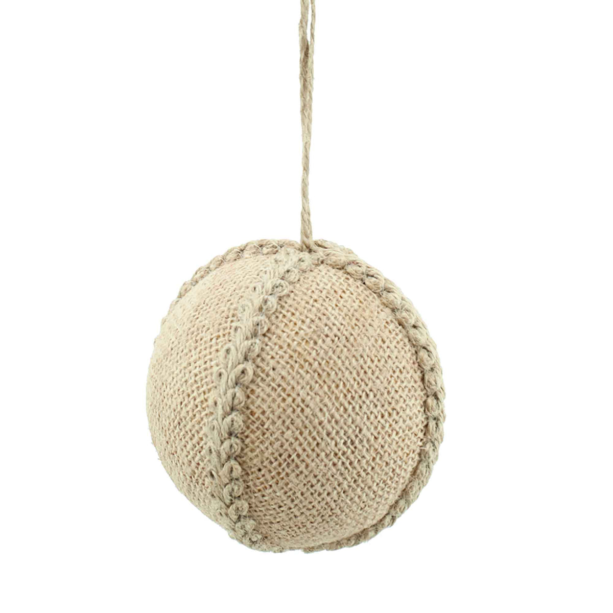 Ornement de balle en jute naturel, 4&quot;