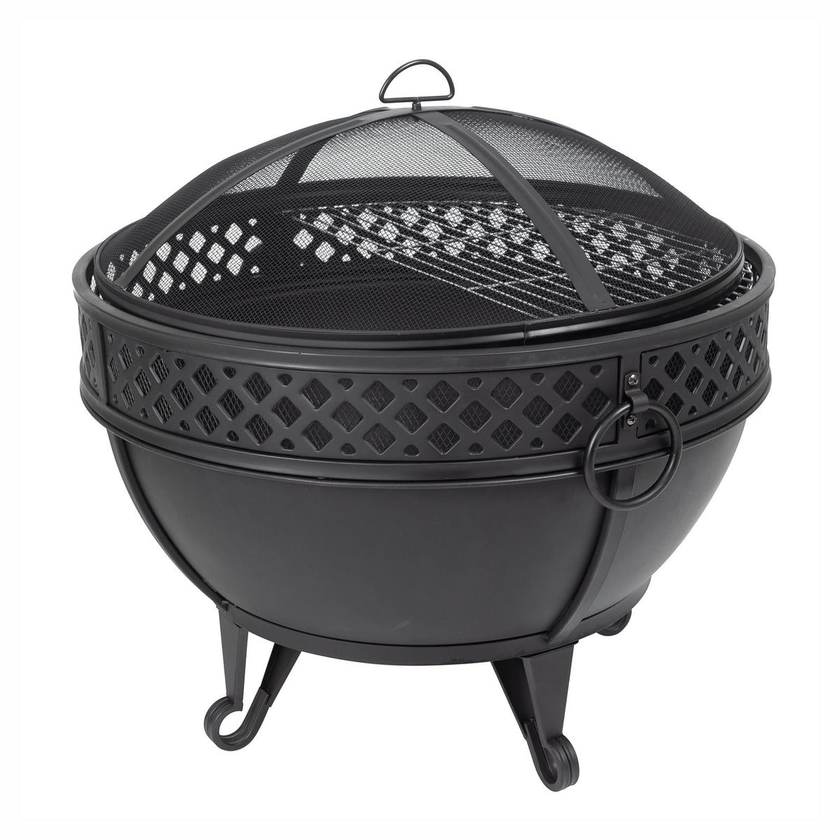 Foyer d'extérieur à pignon avec grille de cuisson et couvercle, 27" x 13"