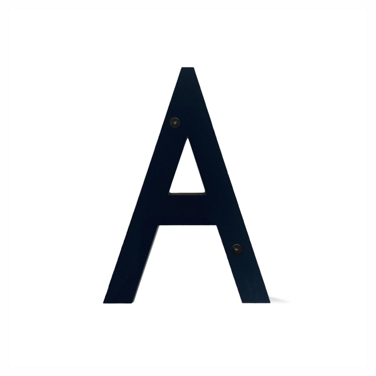 Lettre percée de 5" en plexiglas, "A" (noir)