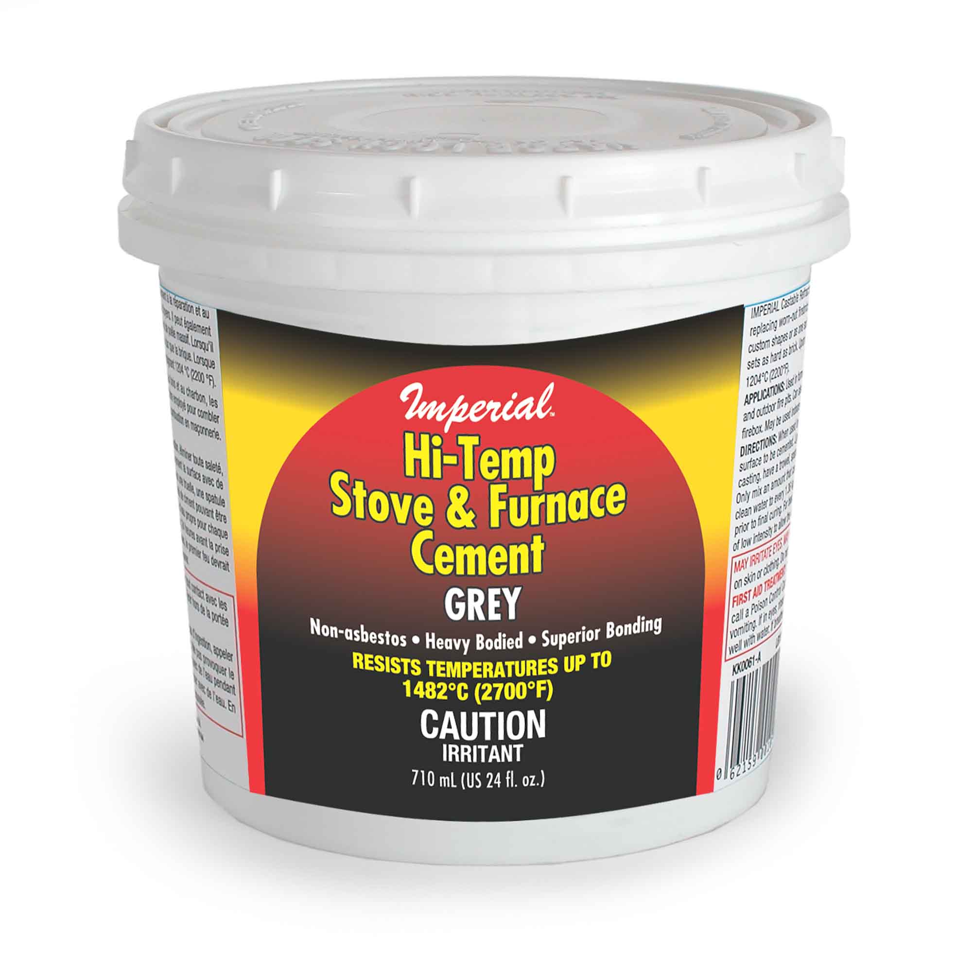 Ciment pour poêles et fournaises haute température de couleur gris, 710 ml