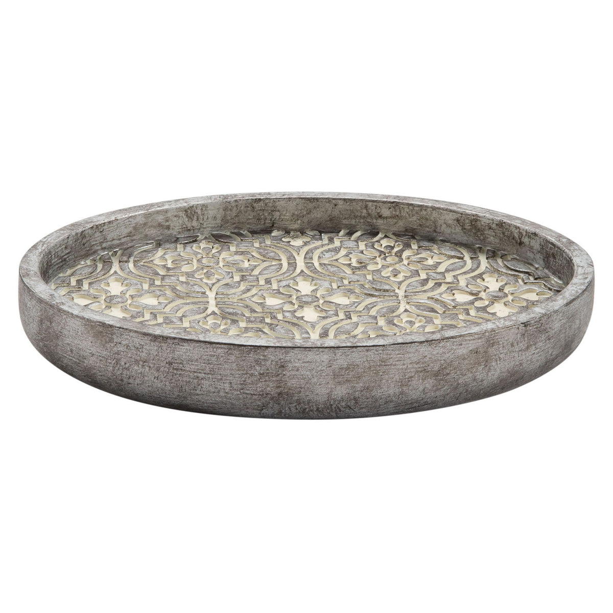 Porte-savon Marrakech en résine, gris foncé