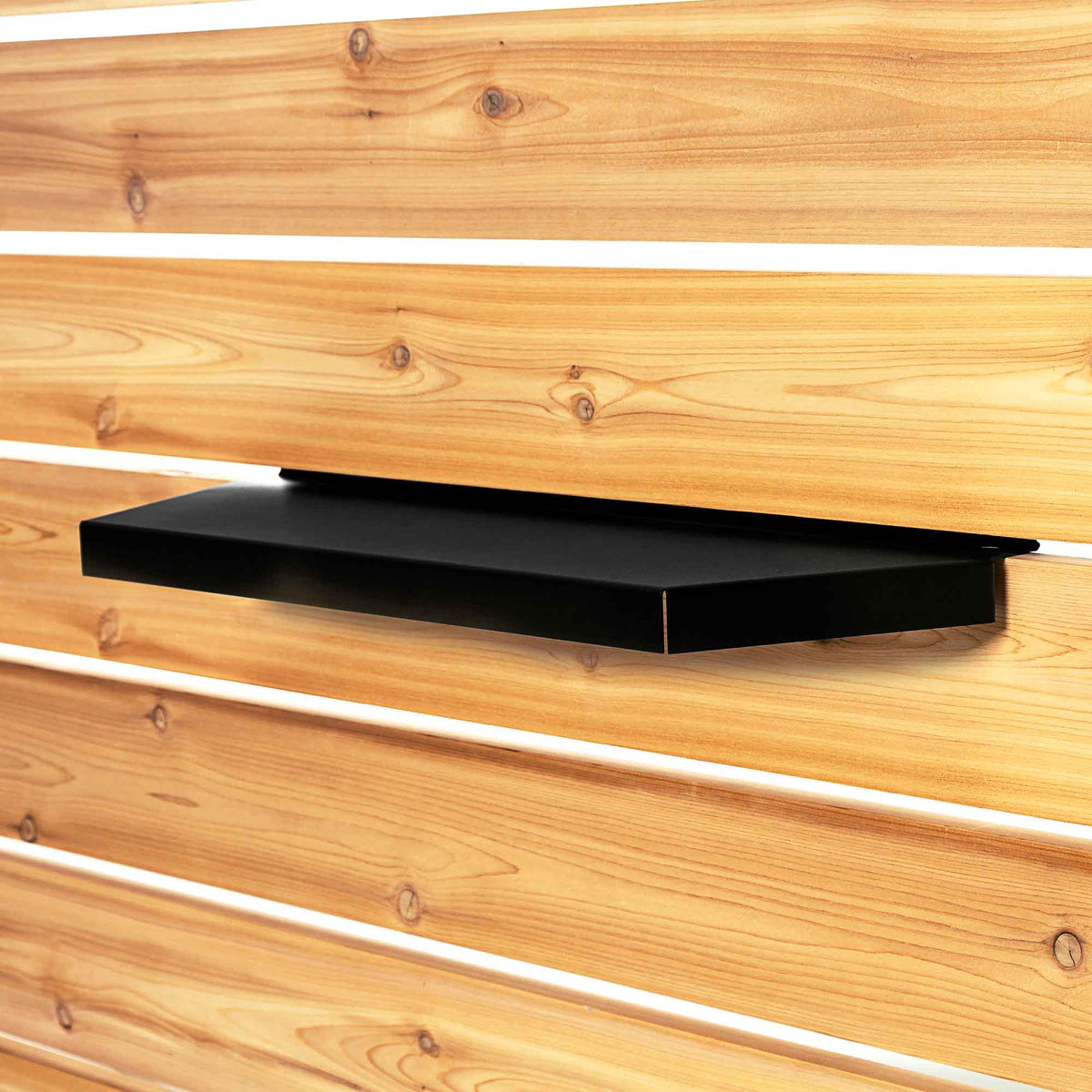 Tablette d'acier pour clôture, noir (24")