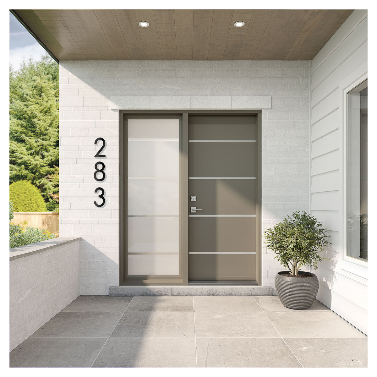 Chiffre flottant 3D de 9'' en alumipanel, #3 (noir)