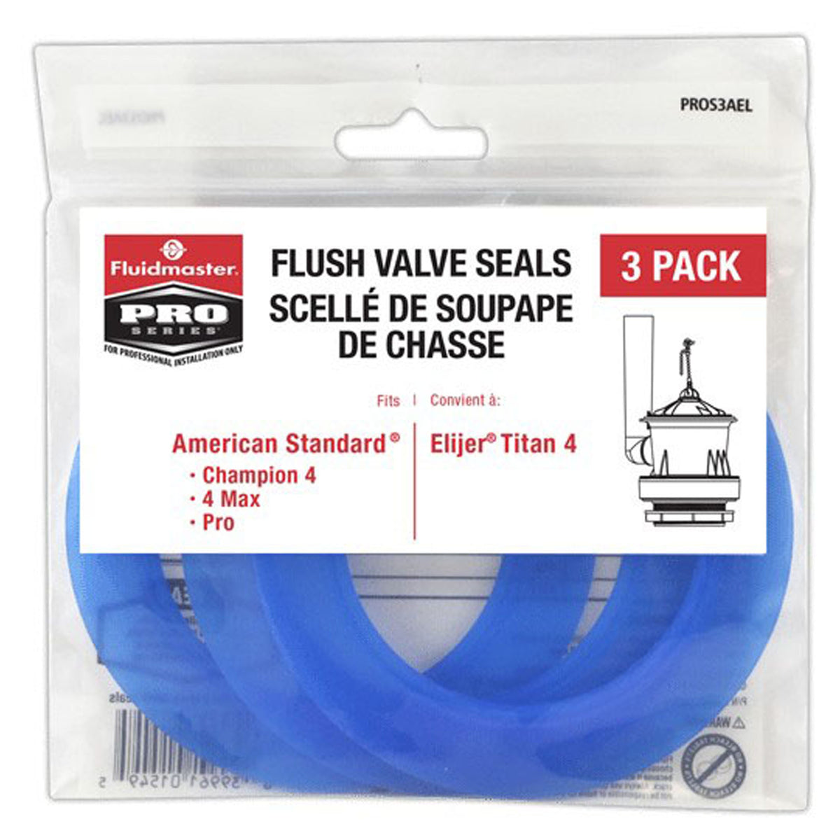 Joint de remplacement pour soupape de chasse d'eau, bleu (3 unités) 