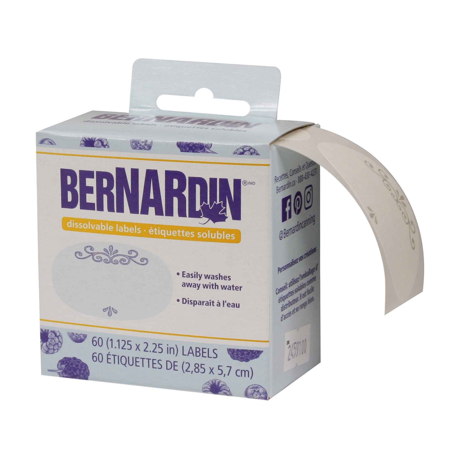 Étiquettes solubles pour pots Mason, 60 unités