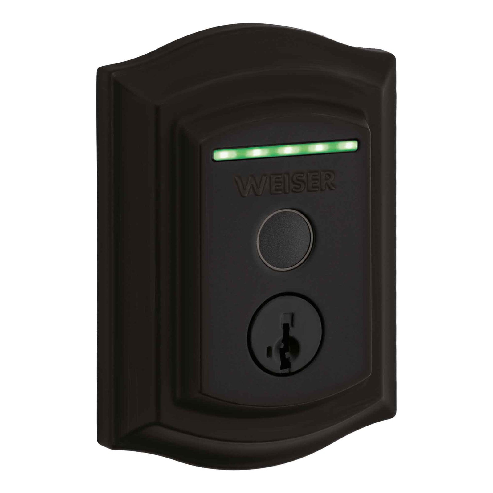 Serrure intelligente Halo à empreinte digitale et Wi-Fi intégré de style traditionnel, noir mat