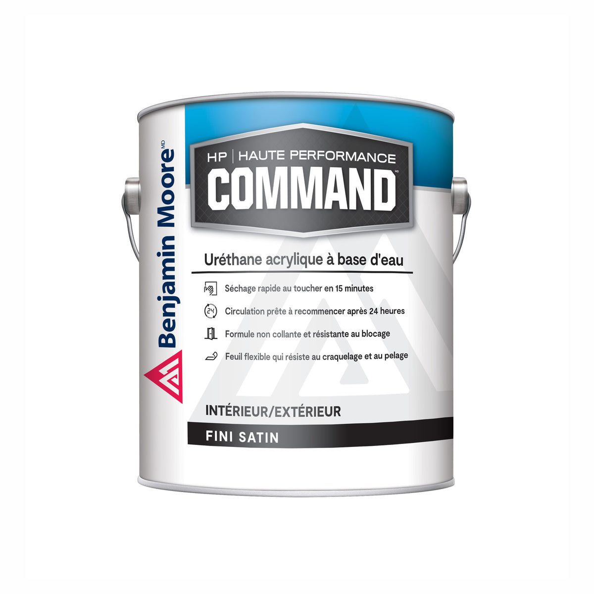 Uréthane acrylique à base d’eau HP Command blanc satin, 3,79 L
