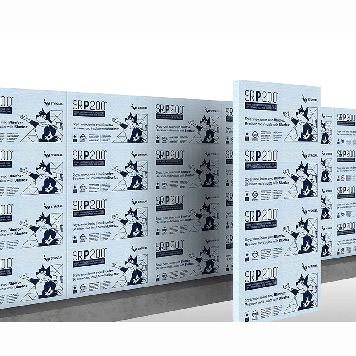 Panneau isolant versatile SR-P200 en polystyrène expansé de type 2 R4, 1" x 4' x 9'