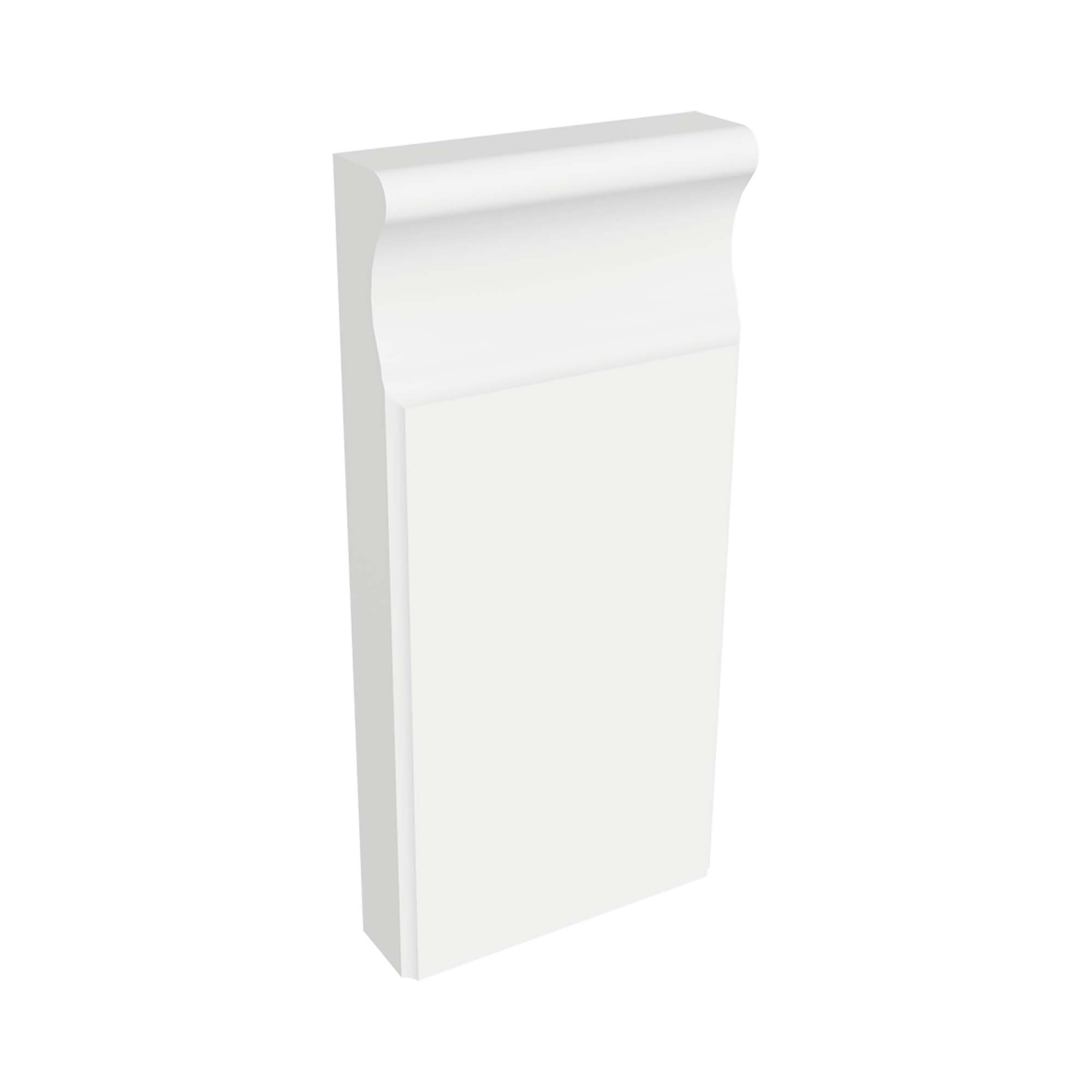 Socle en MDF avec apprêt blanc 1'' x 3-3/4'' x 8"