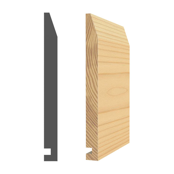 1/2'' x 5-1/2'' x 8' Finger Jointed Pine Baseboard - GAGNON - La Grande ...
