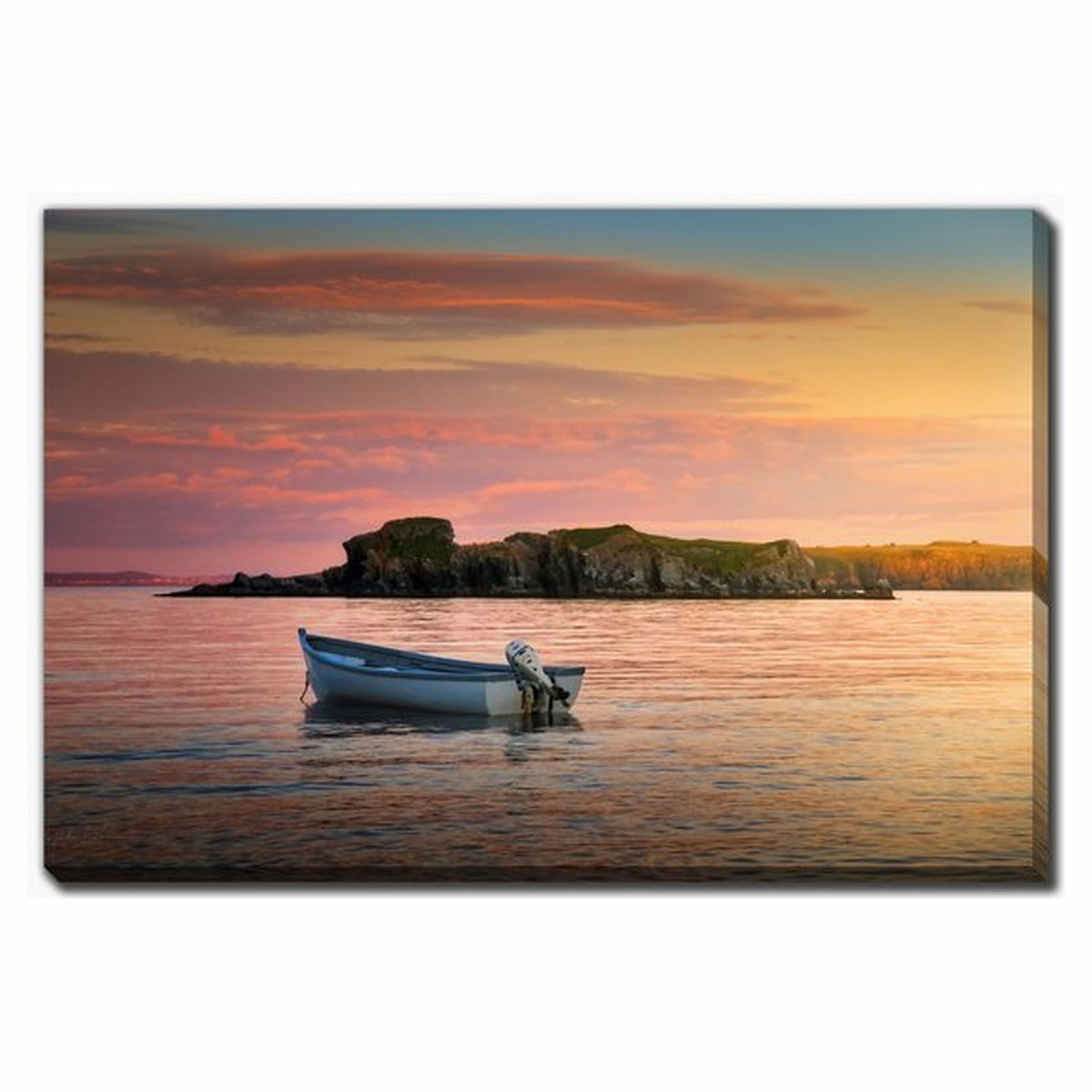 Canevas de coucher de soleil sur l’île, 30" x 45"