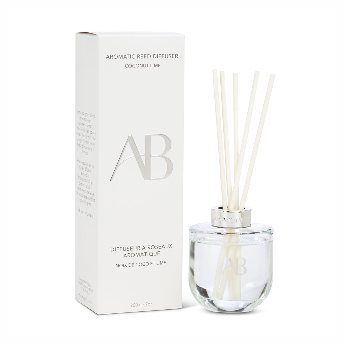 Diffuseur à roseaux au parfum de noix de coco et lime, 200 g