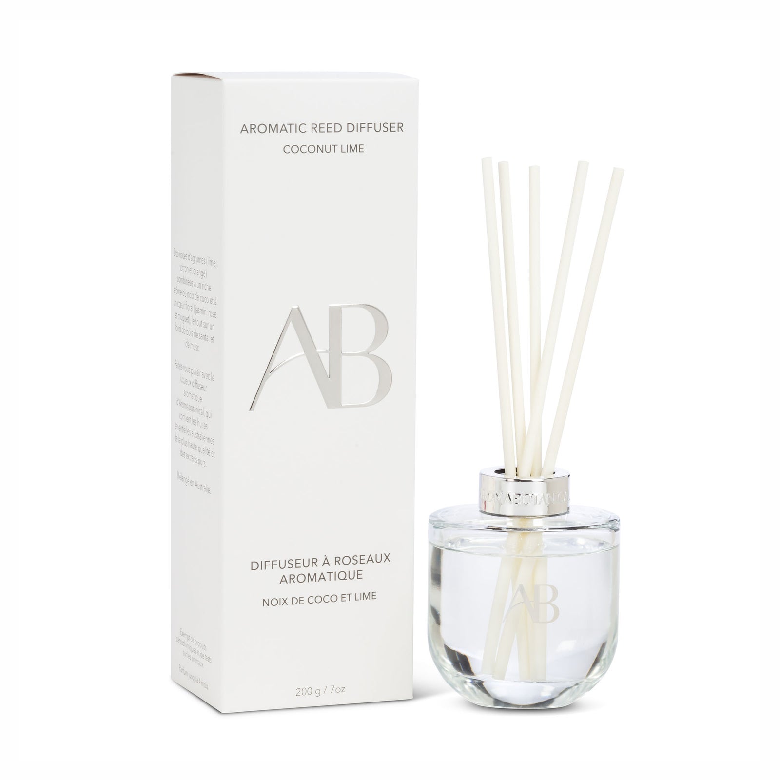 Diffuseur à roseaux au parfum de noix de coco et lime, 200 g