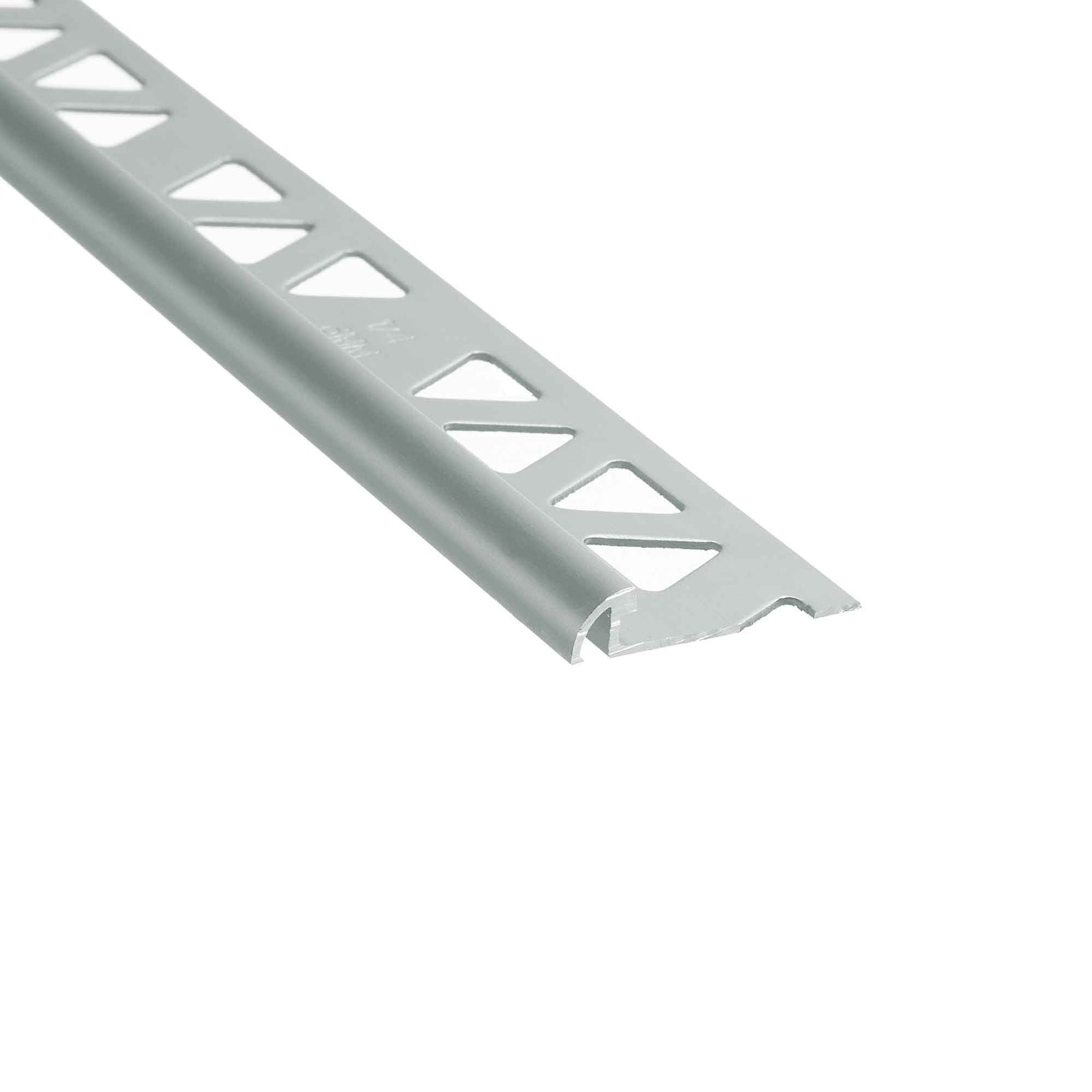 Bordure de carrelage ronde argent brillant, 1/4" x 8'