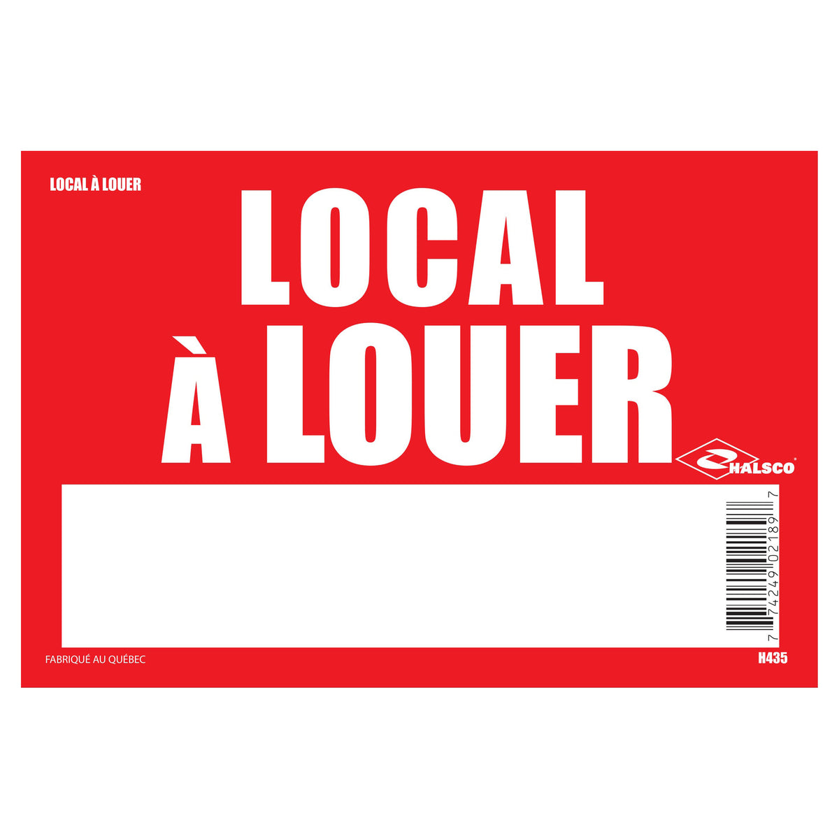 Affiche "Local à louer", 8" x 12"
