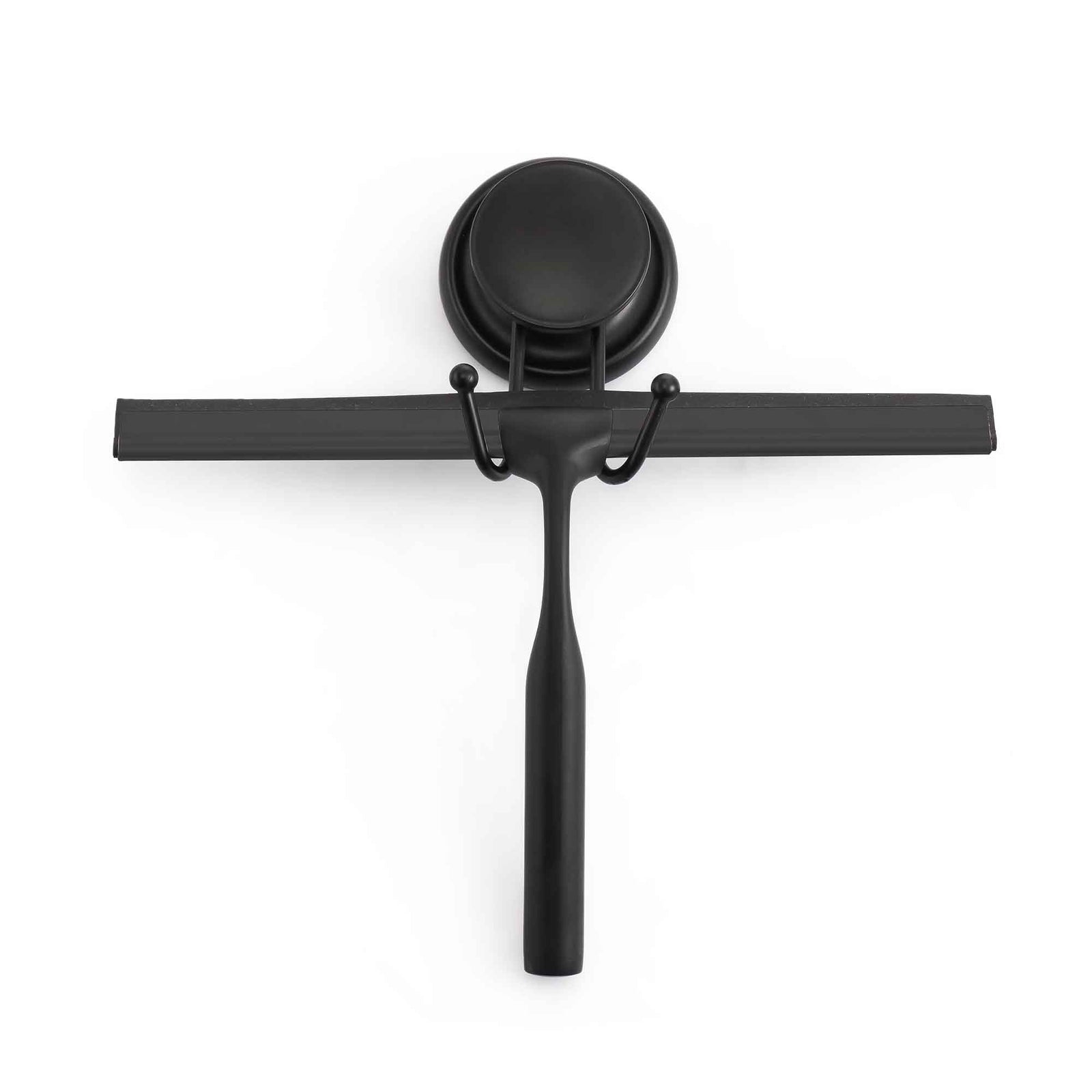 Raclette pour bain / douche avec crochet à ventouse, noir