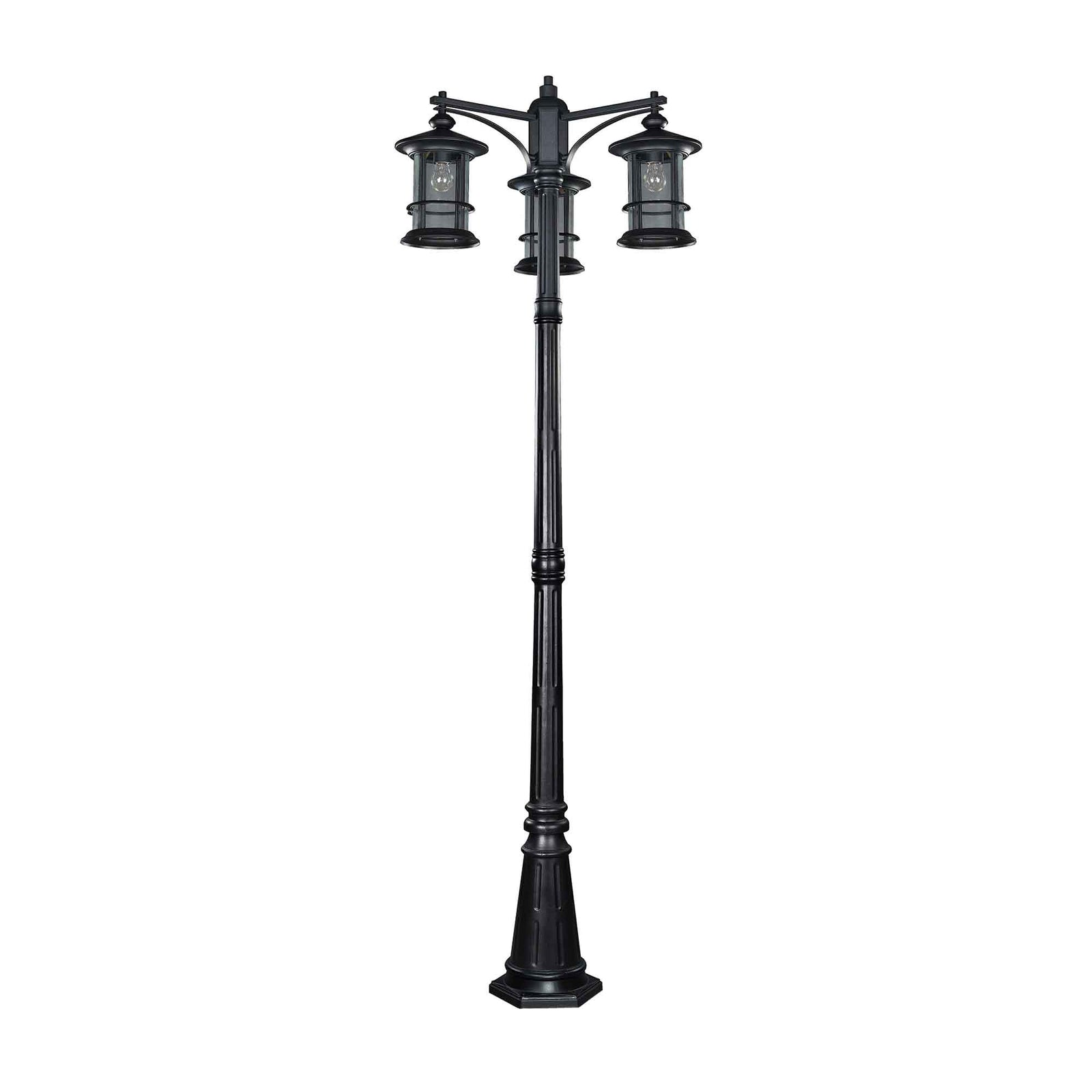 Lampadaire Treehouse à 3 lumières, noir mat