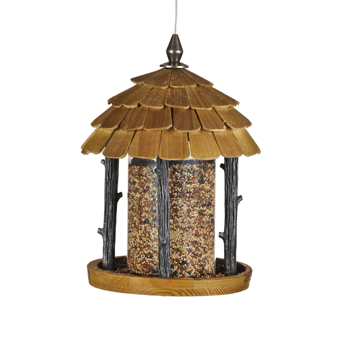 Mangeoire d&#39;oiseaux sauvages Wood Gazebo, 2 lb de graines