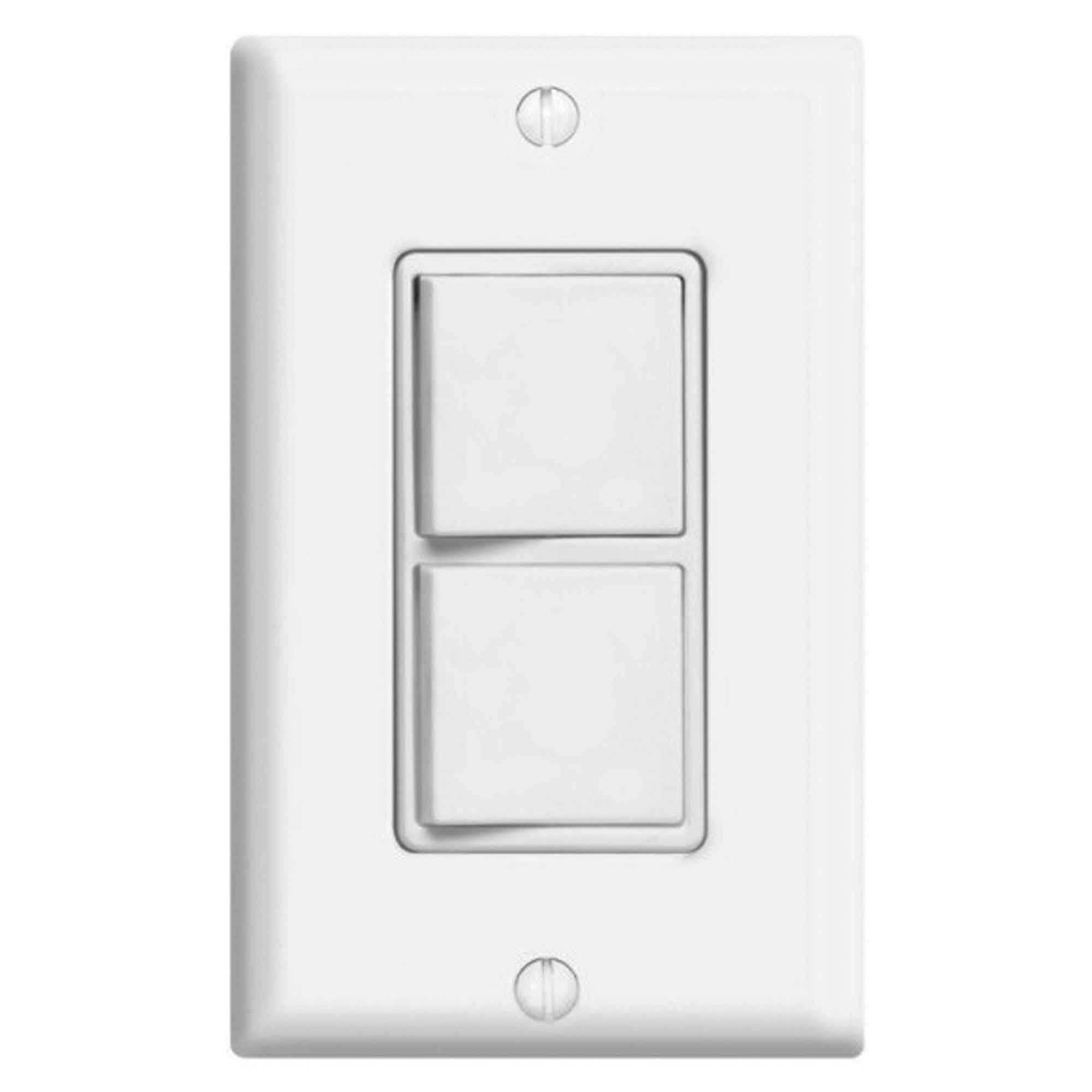 Interrupteur Decora combiné en blanc, 15 A / 120 V et 277 V 