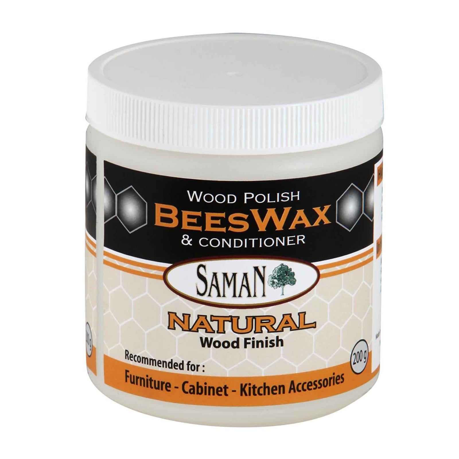 Cire d'abeilles Naturel pour polissage et entretien du bois, 200 g  