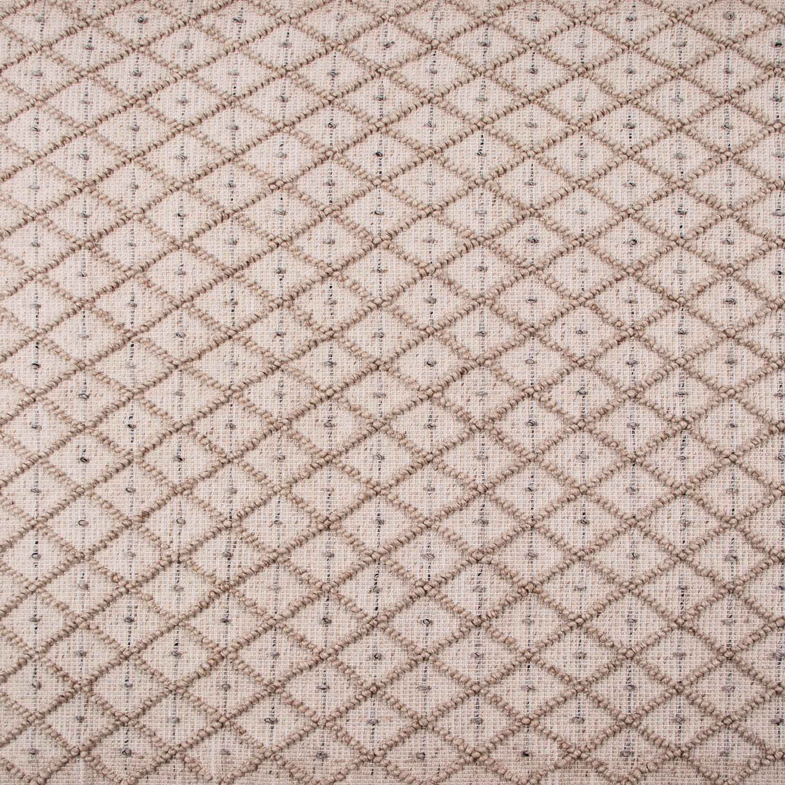 Tapis à motif texturé de losanges Charm, 5' x 7' (écru)