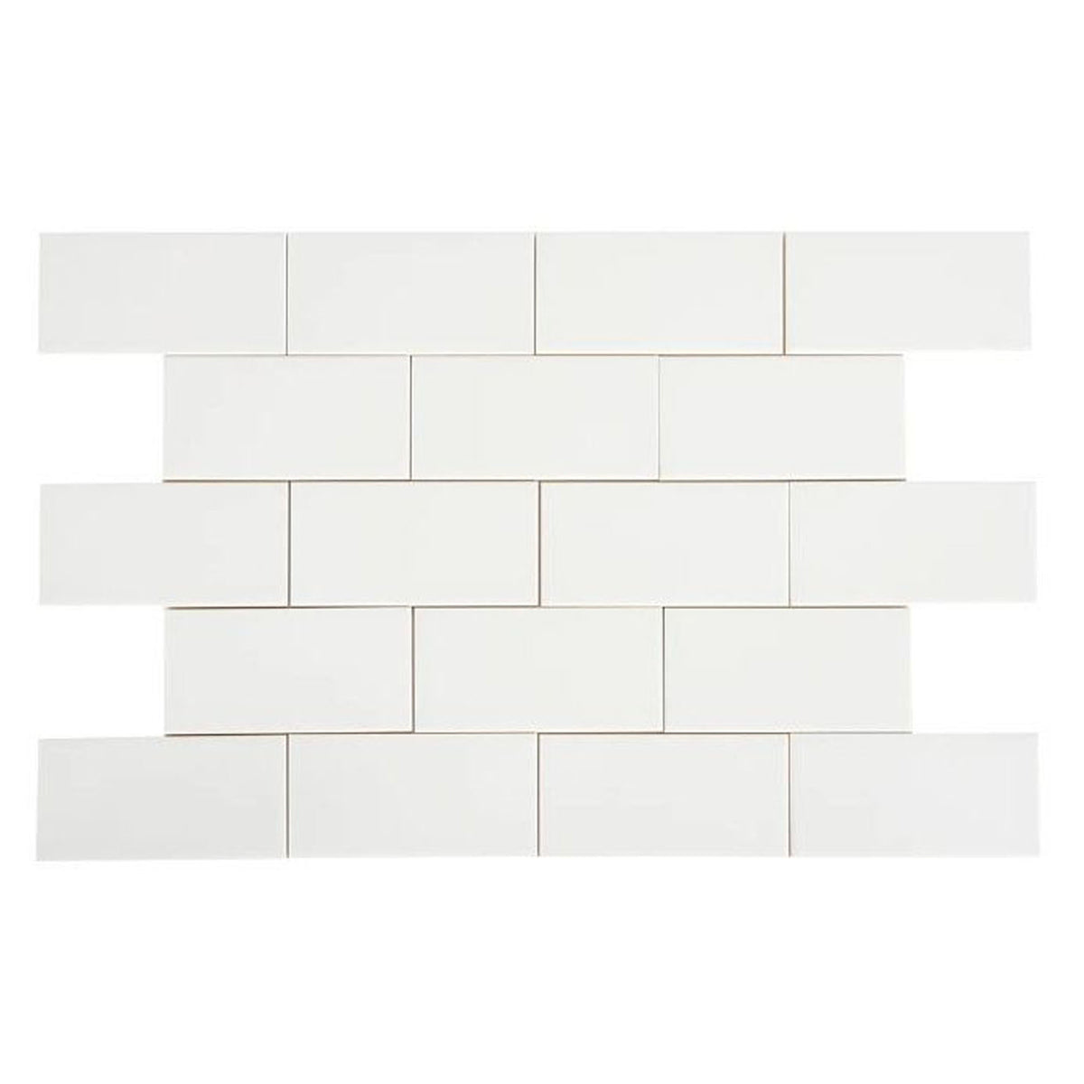 Carreau de céramique murale Subway Classic blanc lustré, 3'' x 6'' (9,68 pi2)