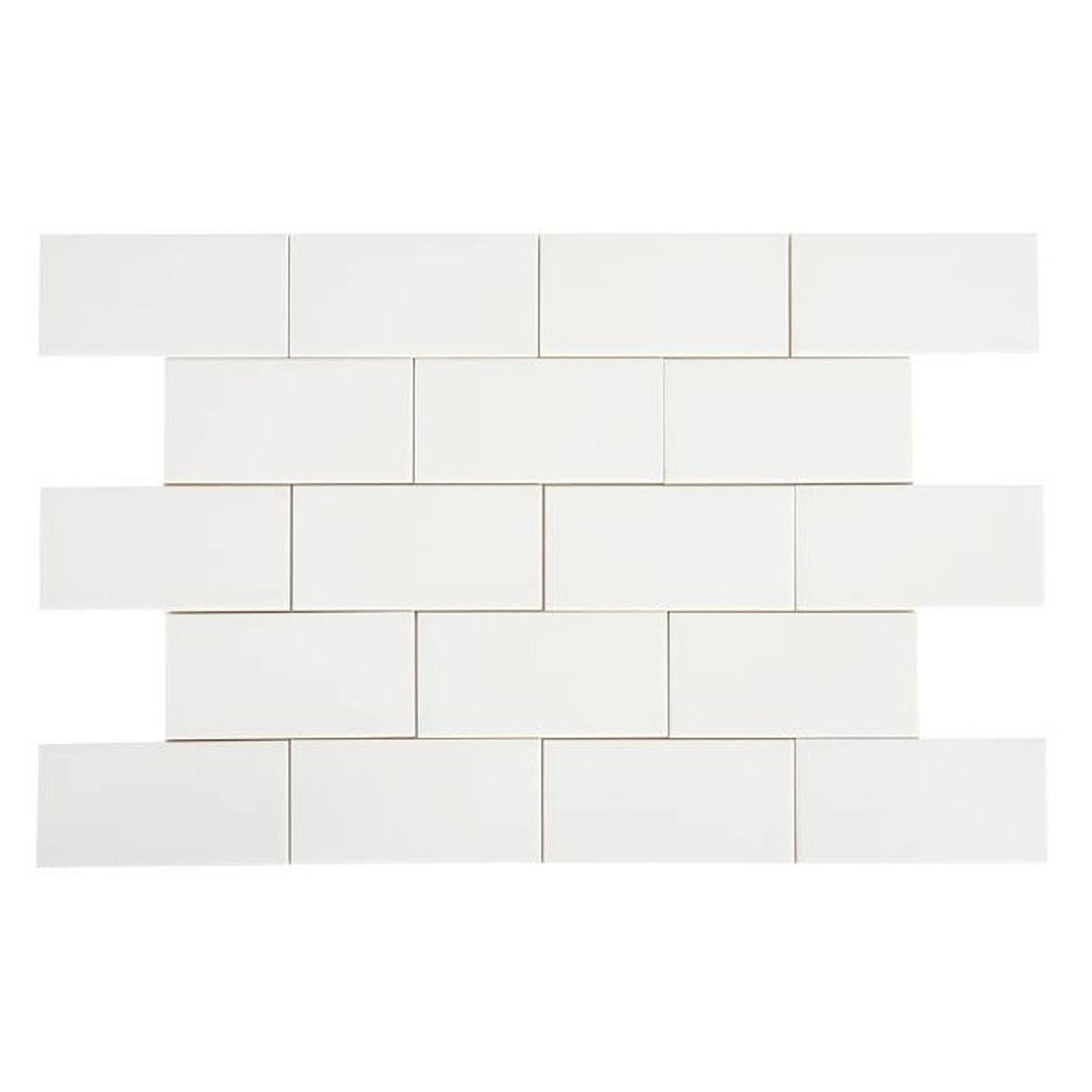 Carreau de céramique murale Subway Classic blanc lustré, 3'' x 6'' (9,68 pi2)
