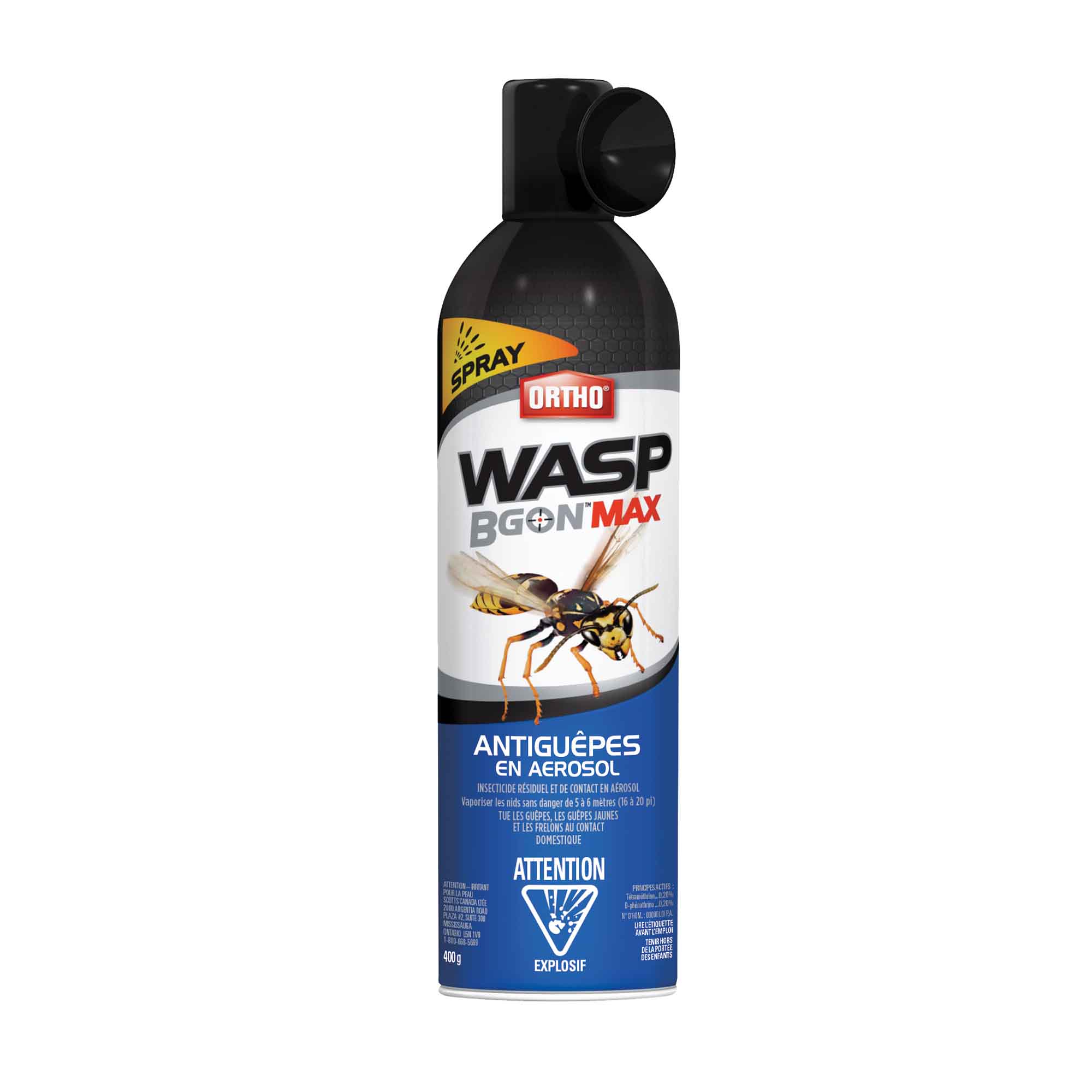 Antiguêpes vaporisateur en aérosol Ortho Wasp B Gon Max, 400 g