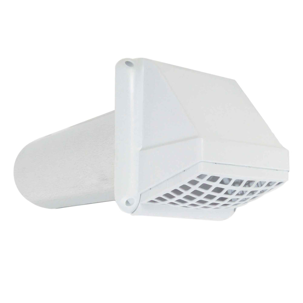 Évent de ventilation avec grille en plastique blanc, 4&quot;