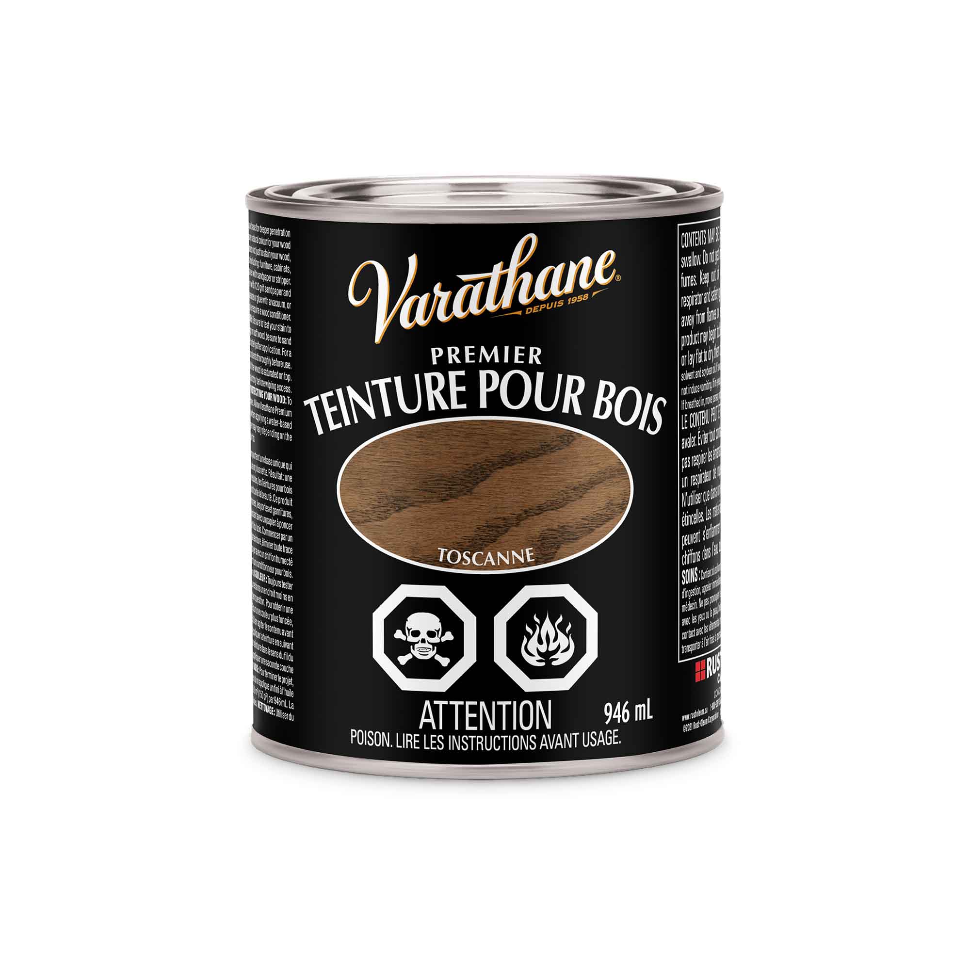 Teinture Premier pour bois Toscane, 946 ml