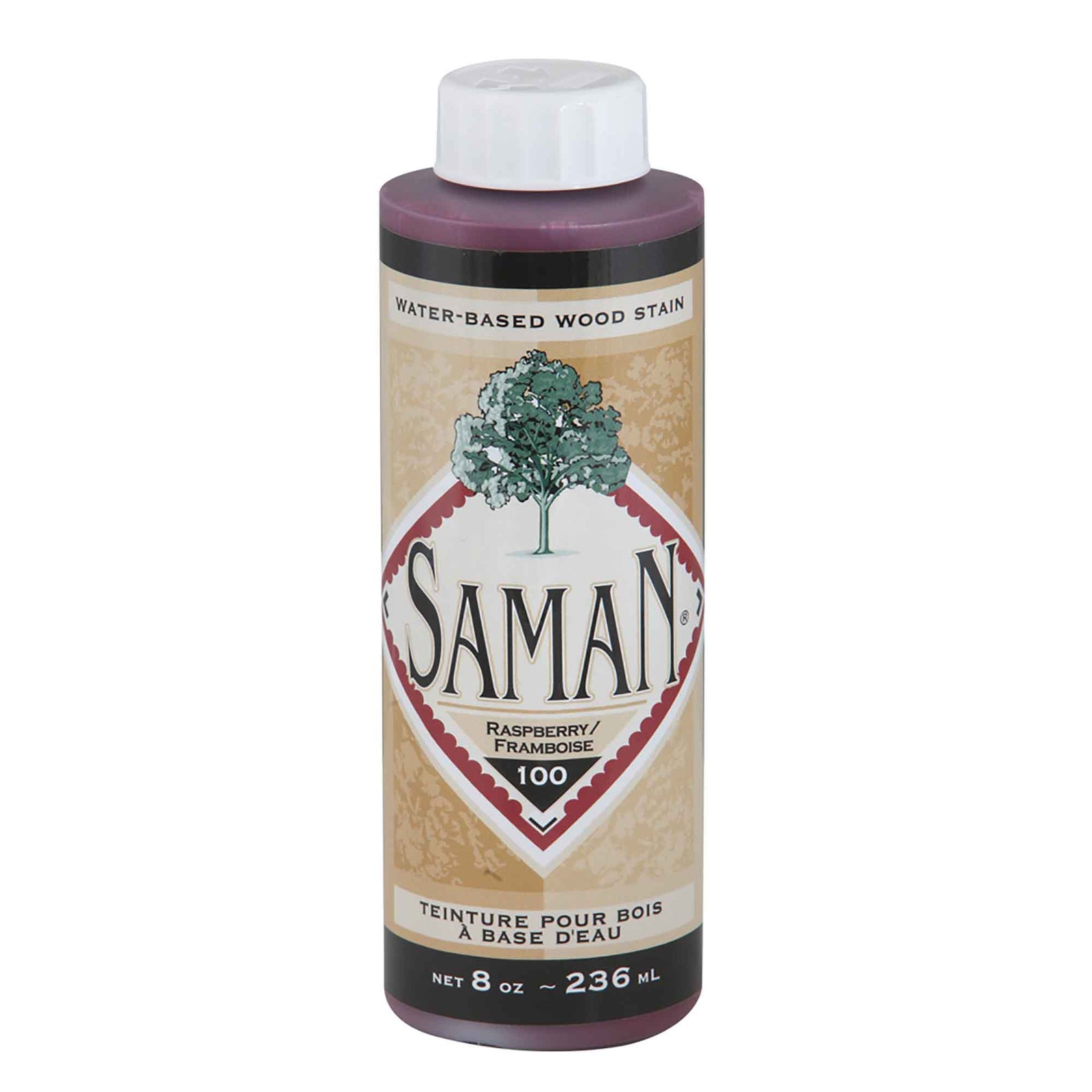 Teinture pour bois à base d'eau Framboise, 236 ml                