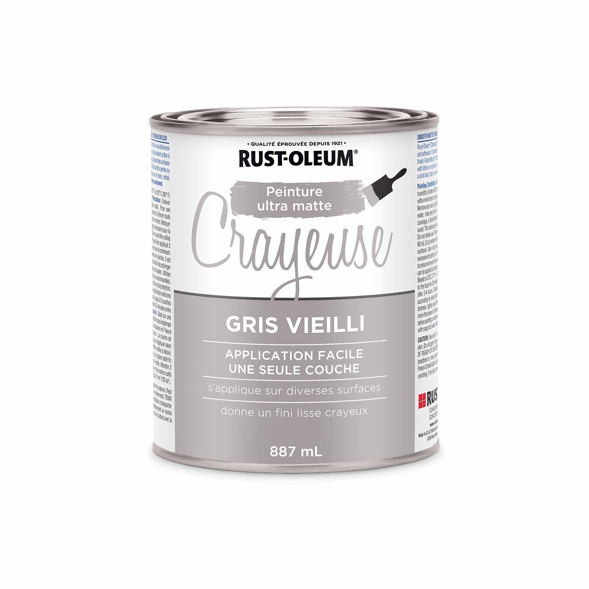 Peinture à la craie Ultra Mate gris vieilli, 887 ml