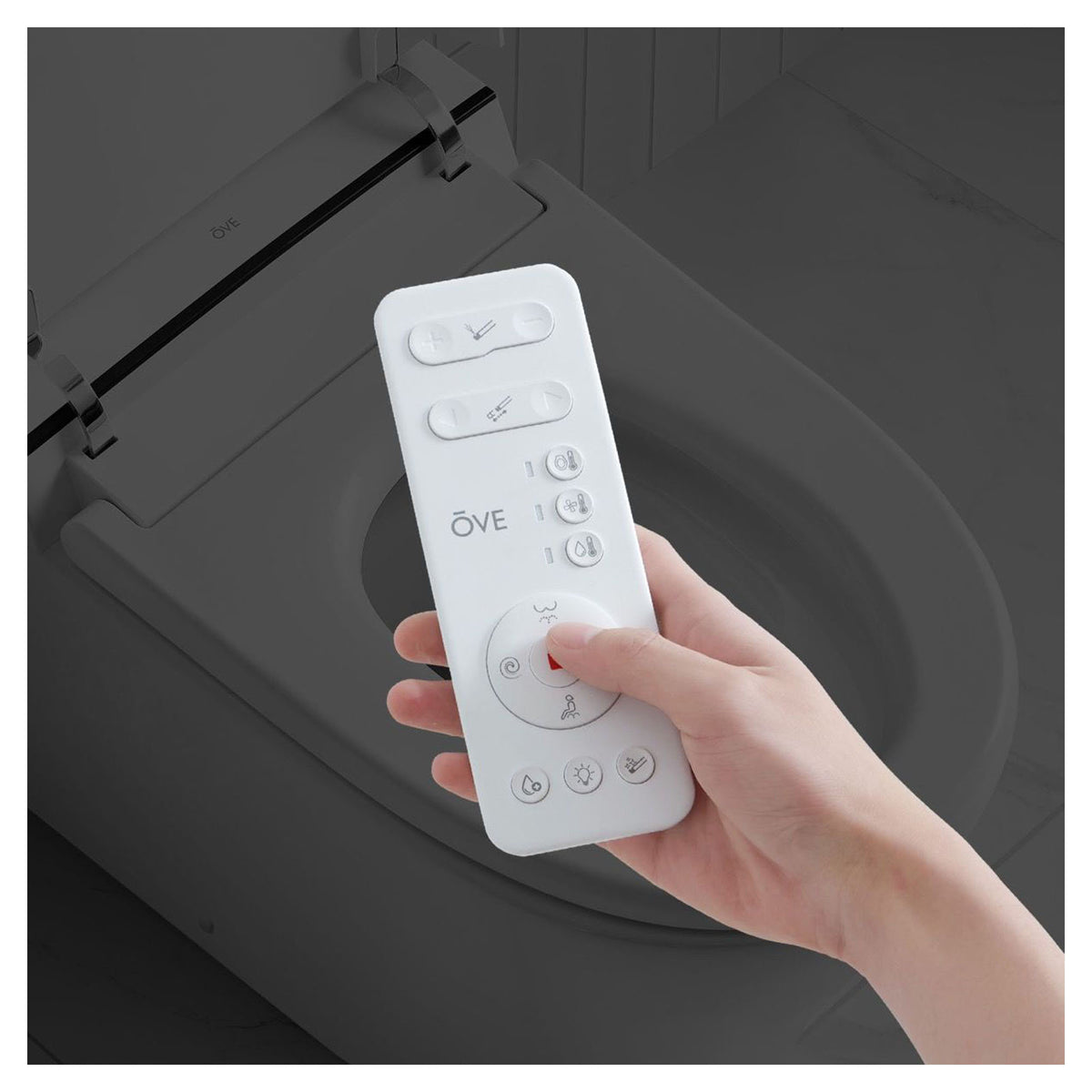 Toilette intelligente Ella à bidet avec réservoir intégré, 15,6" x 27,1" x 19,6"