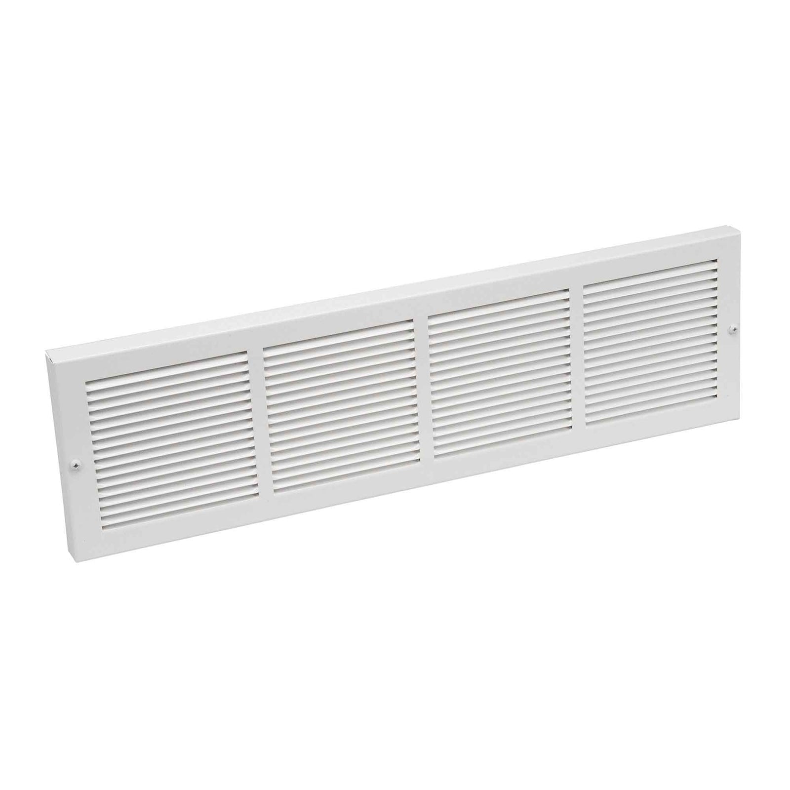 Grille de plinthe de retour d'air en acier peint en blanc, 30" x 6"