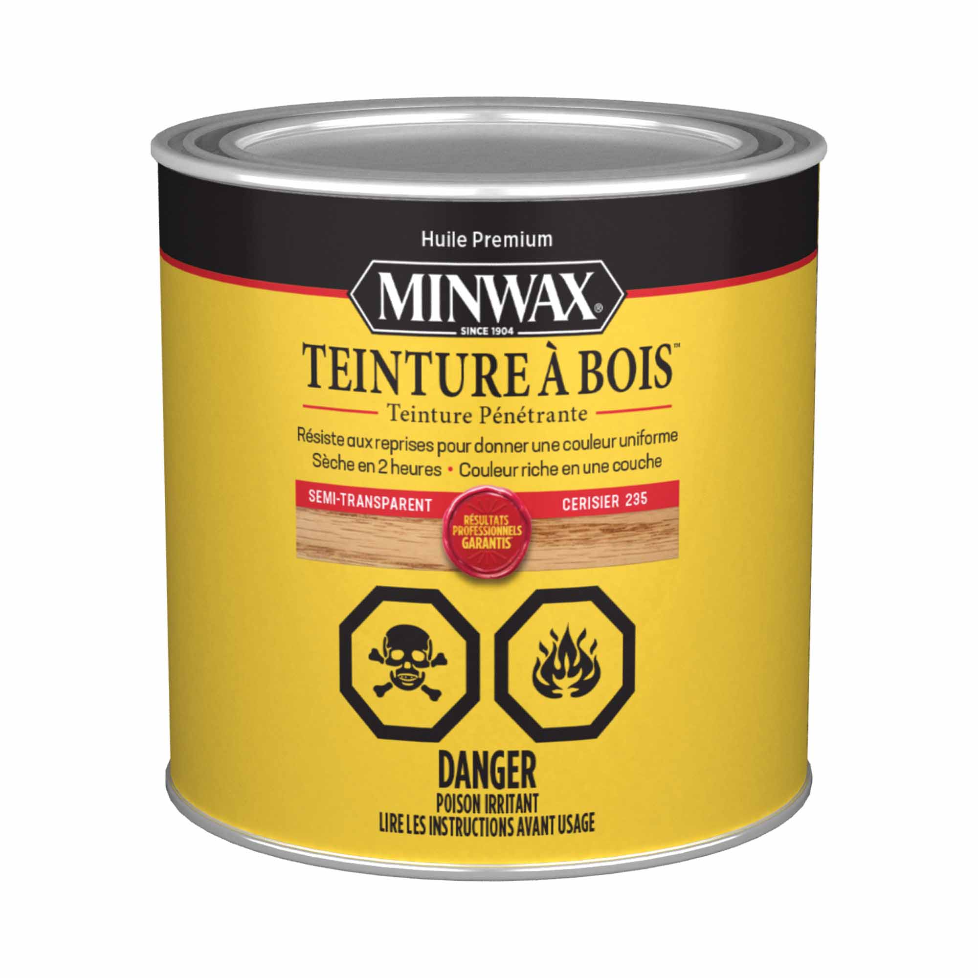 Minwax teinture à bois semi-transparent cerisier, 236 ml