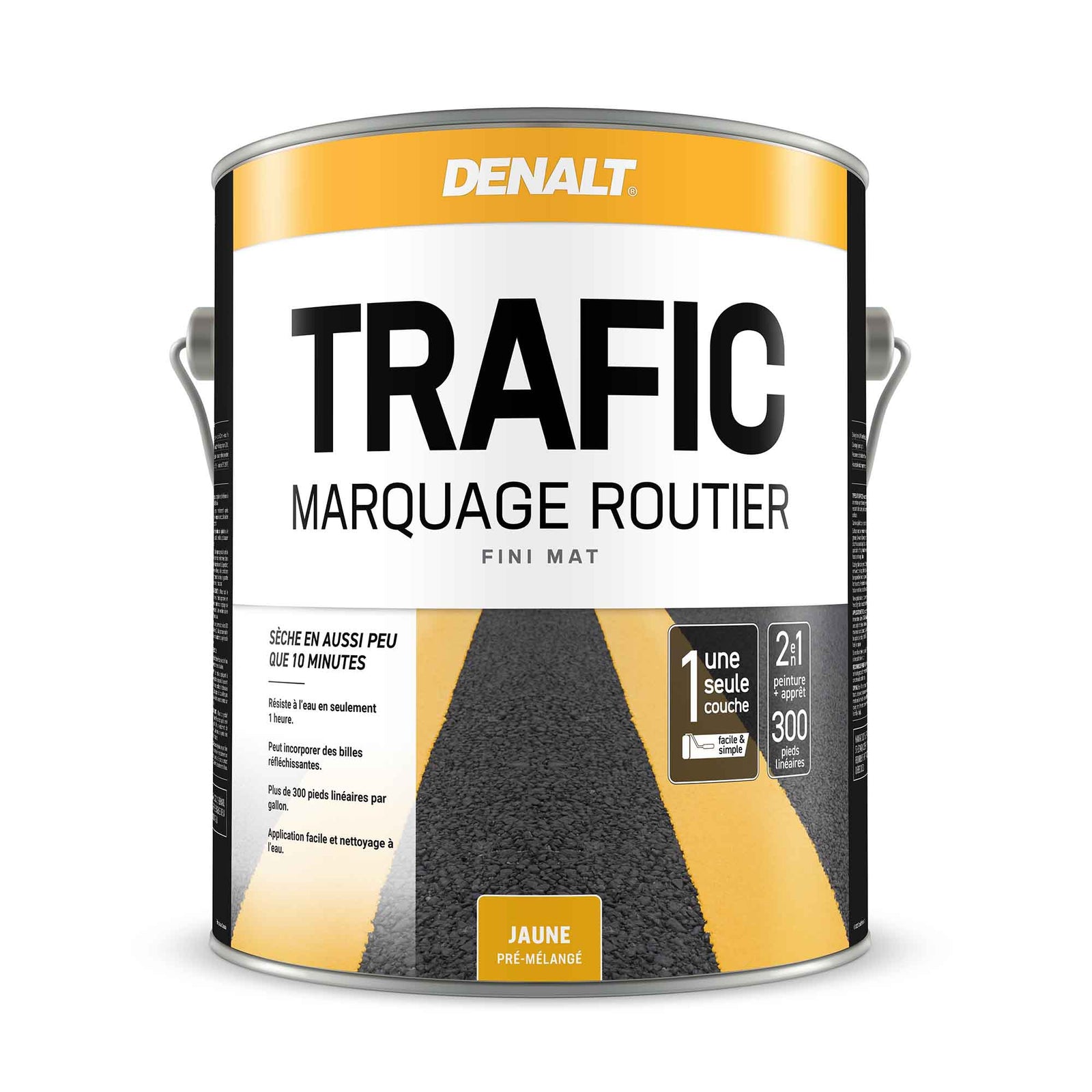 Peinture à signalisation trafic jaune mat, 3,7 L