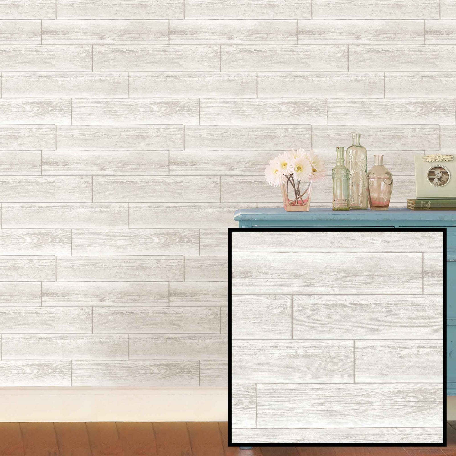 Papier peint ''peler et coller'' à motif Sereine, 20,5" x 18'