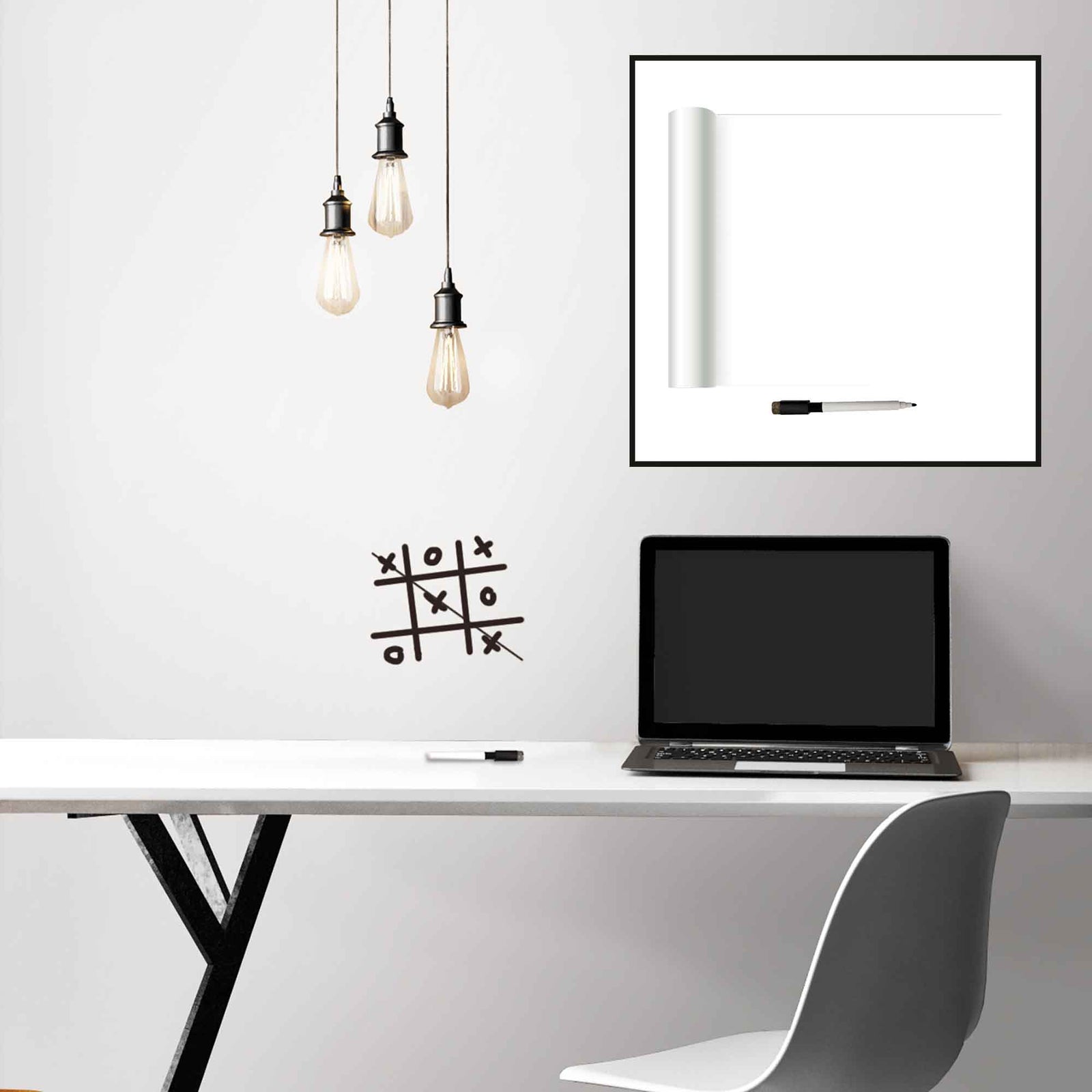 Papier peint ''peler et coller'' à surface effaçable à sec, 20,5" x 18'