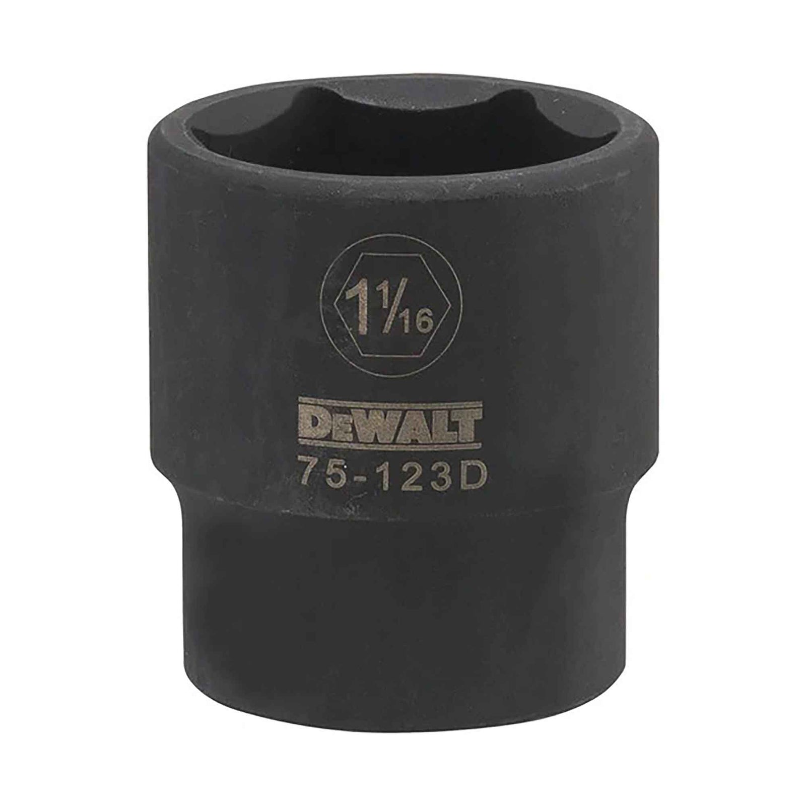 Douille à choc courte à entraînement carré de 1/2" avec 6 pointes, 1-1/16"