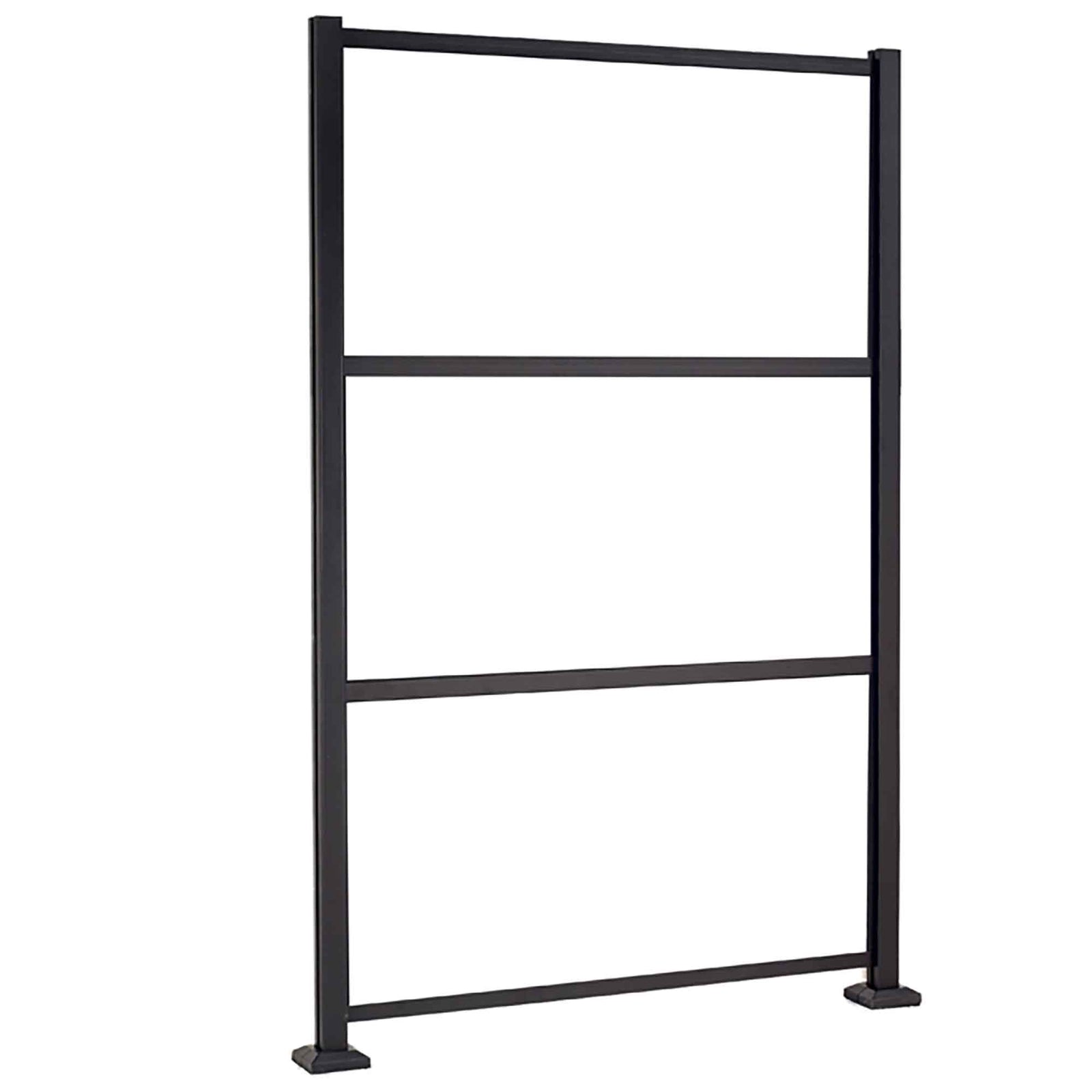 Structure en aluminium noir mat de 50'' x 78'' pour panneaux décoratifs, 24'' x 48''