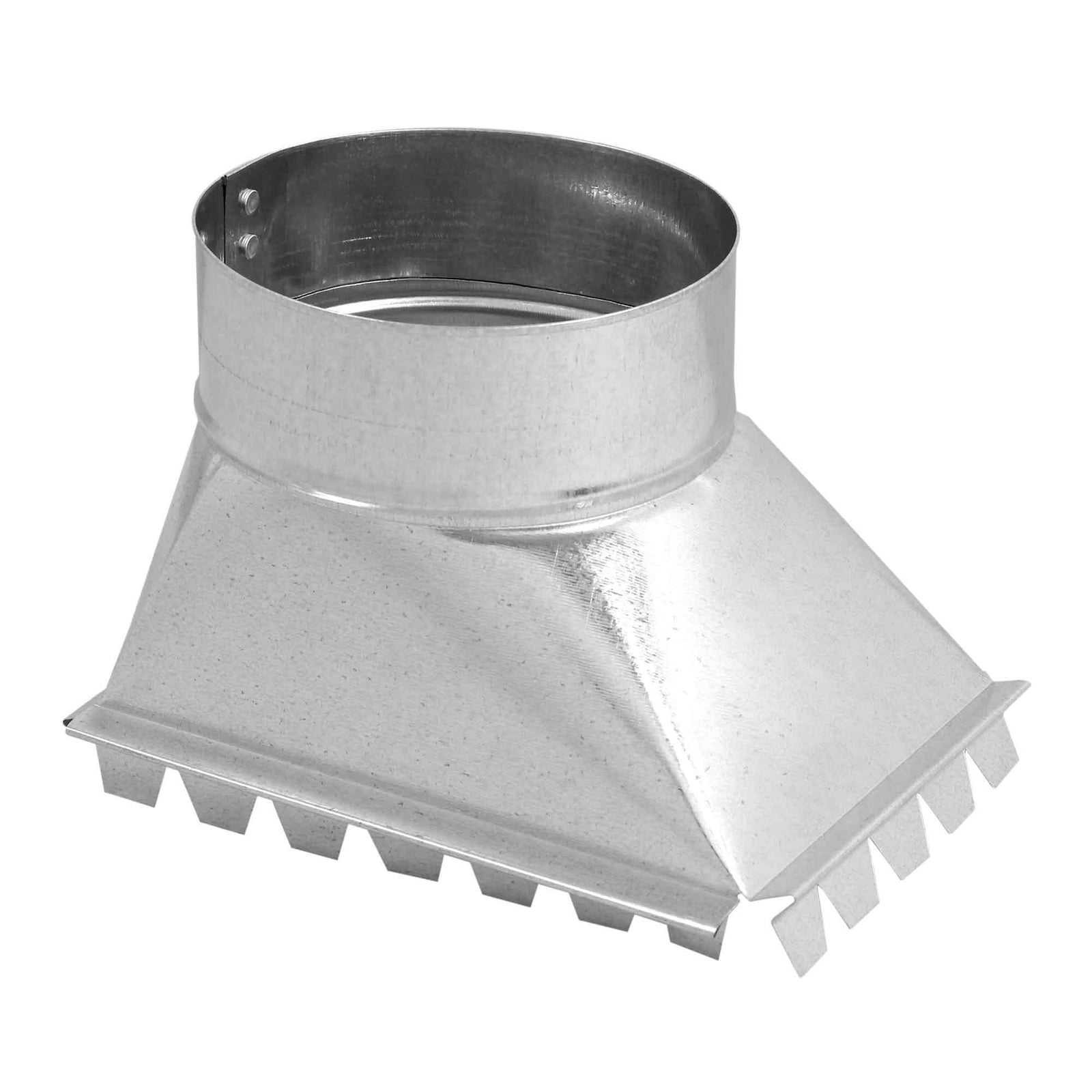 Prise latérale en acier galvanisé pour transition, 6"