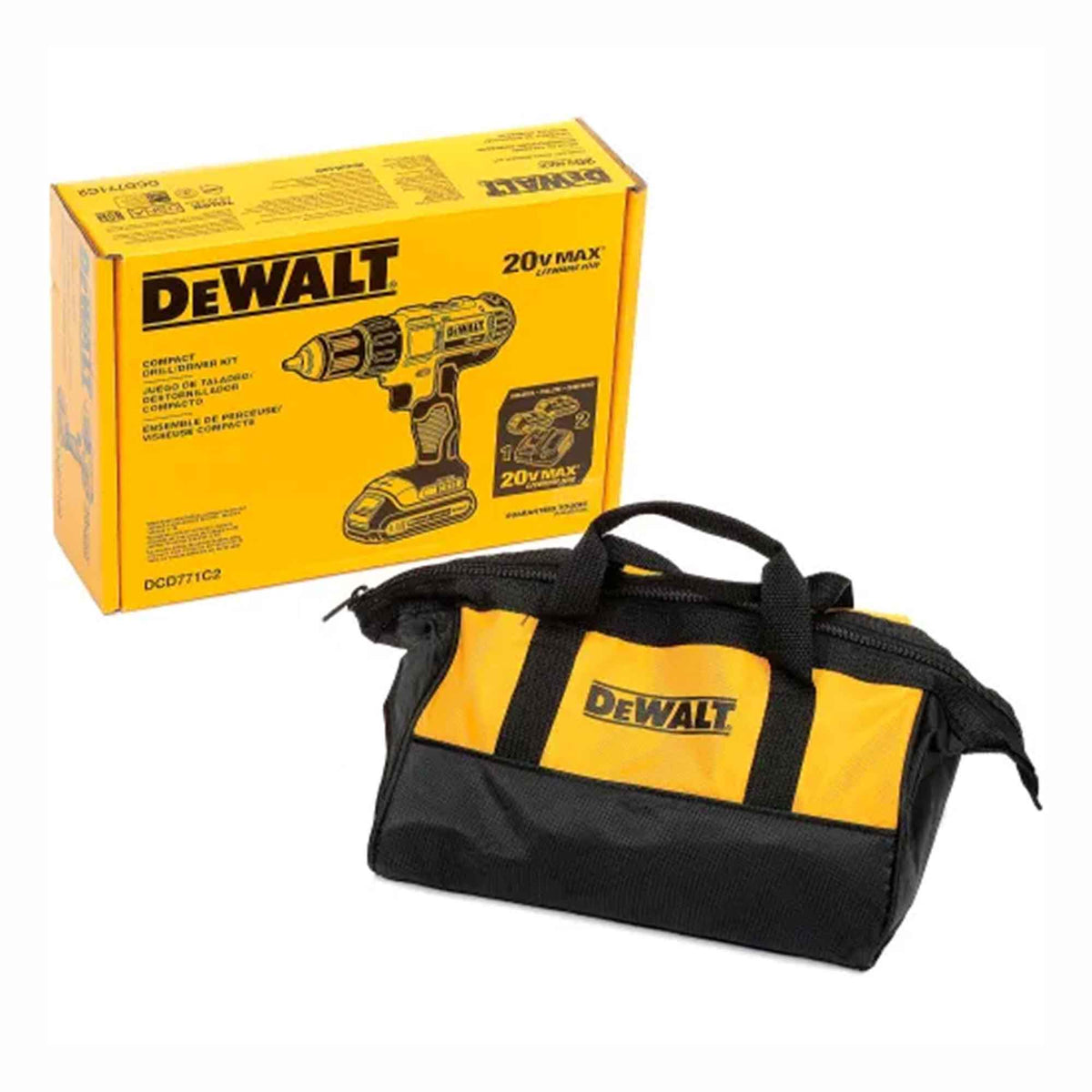 Perceuse-visseuse sans fil avec batteries et chargeur, 20 V MAX