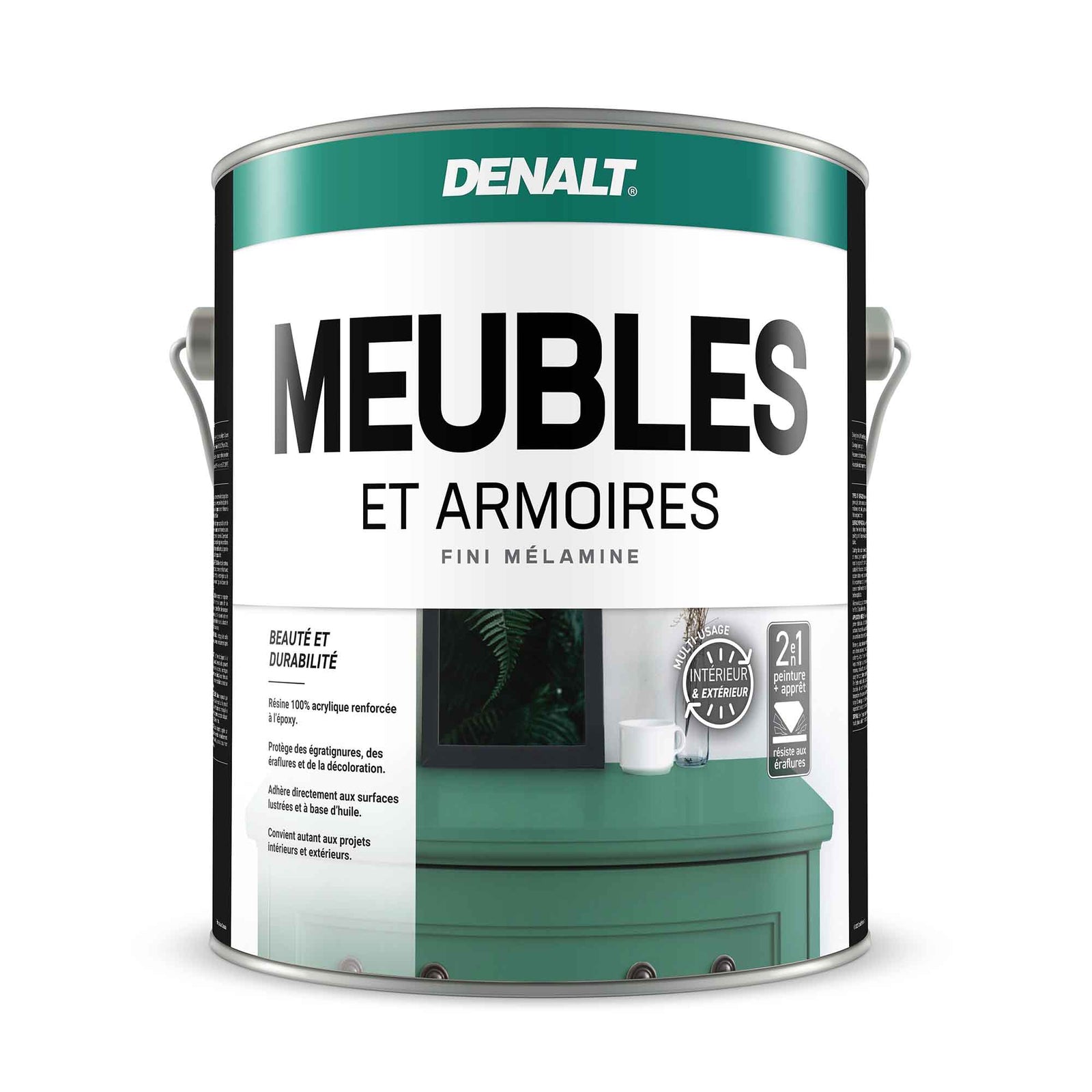 Peinture pour meubles et armoires blanc mélamine, 3,7 L