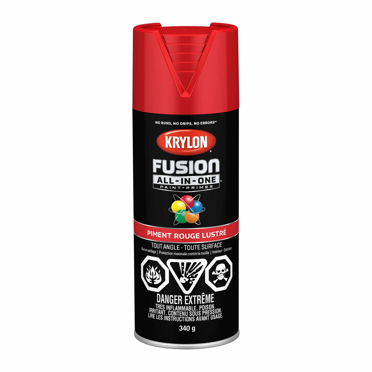 Krylon Fusion All-In-One aérosol piment rouge lustré, 340 g