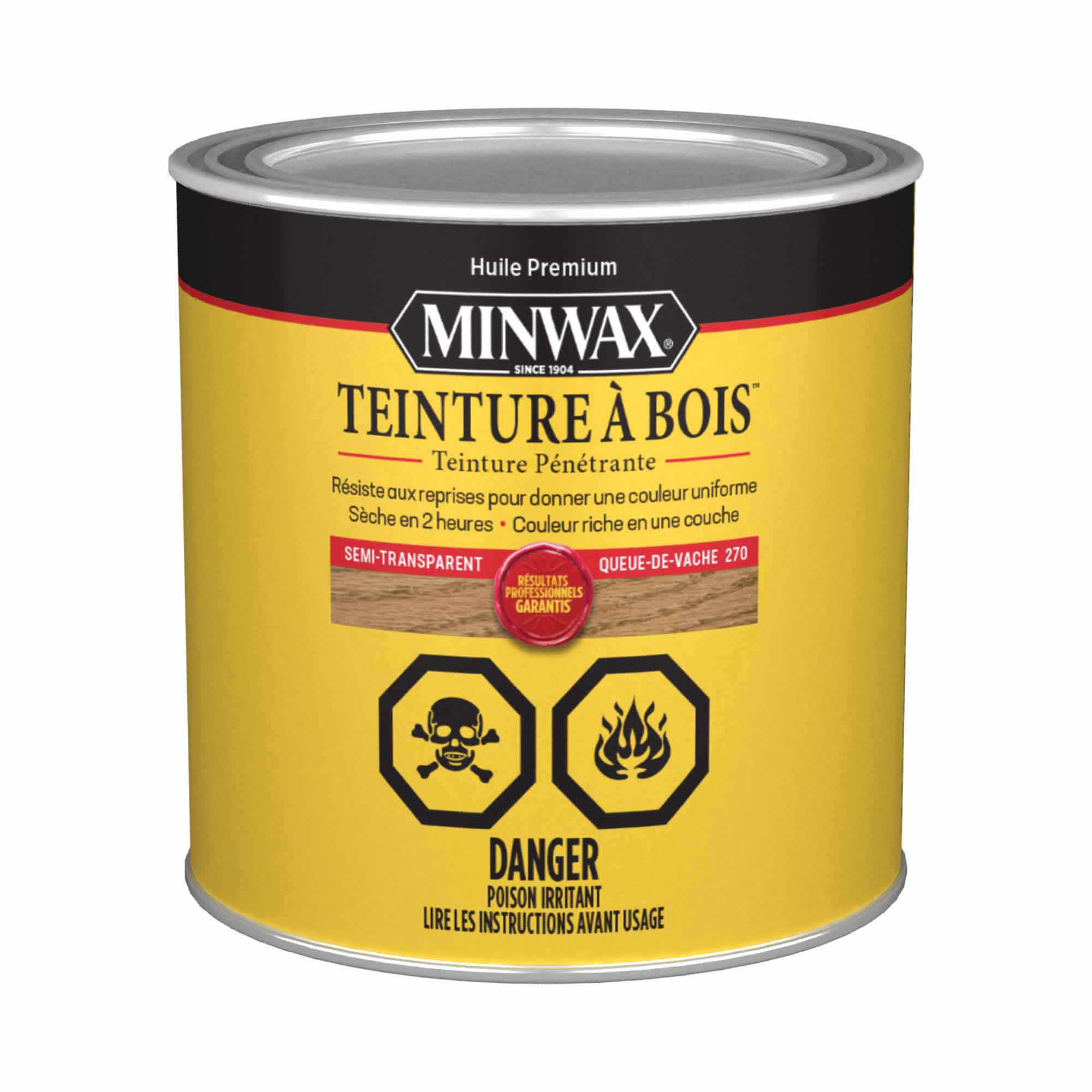 Minwax teinture à bois semi-transparent queue-de-vache 236 ml