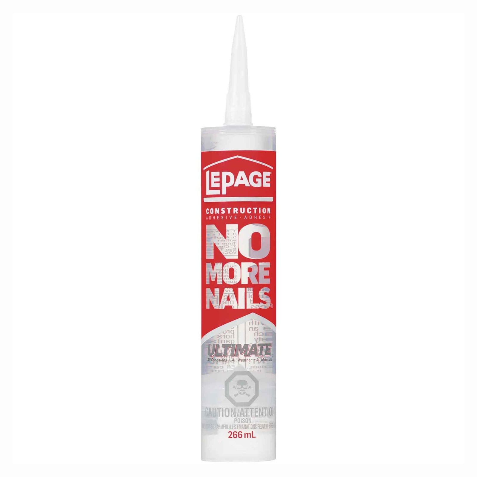 Adhésif pour la construction No More Nails Ultimate, 266 ml (clair)