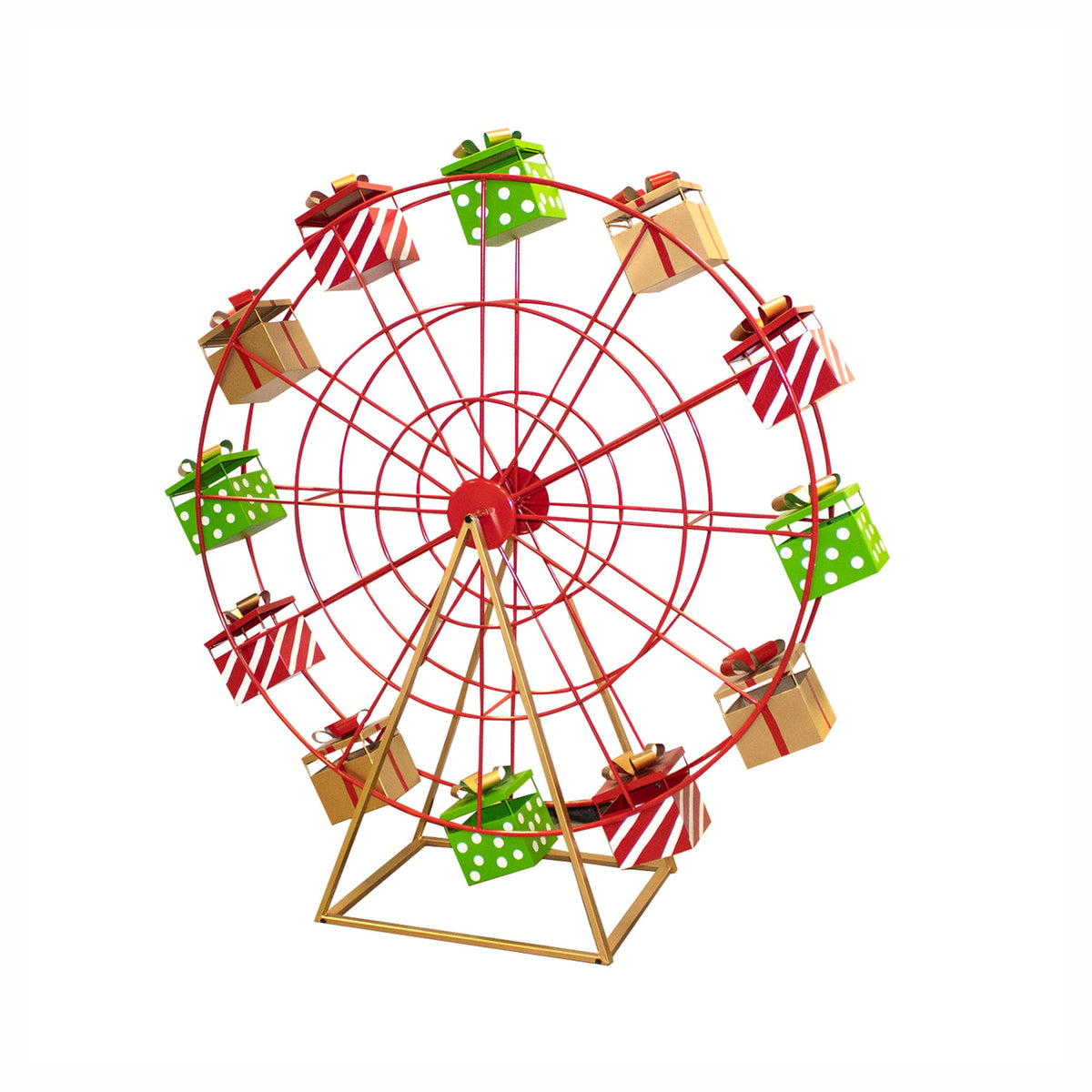 Décoration de grande roue avec cadeaux de Noël, 70"