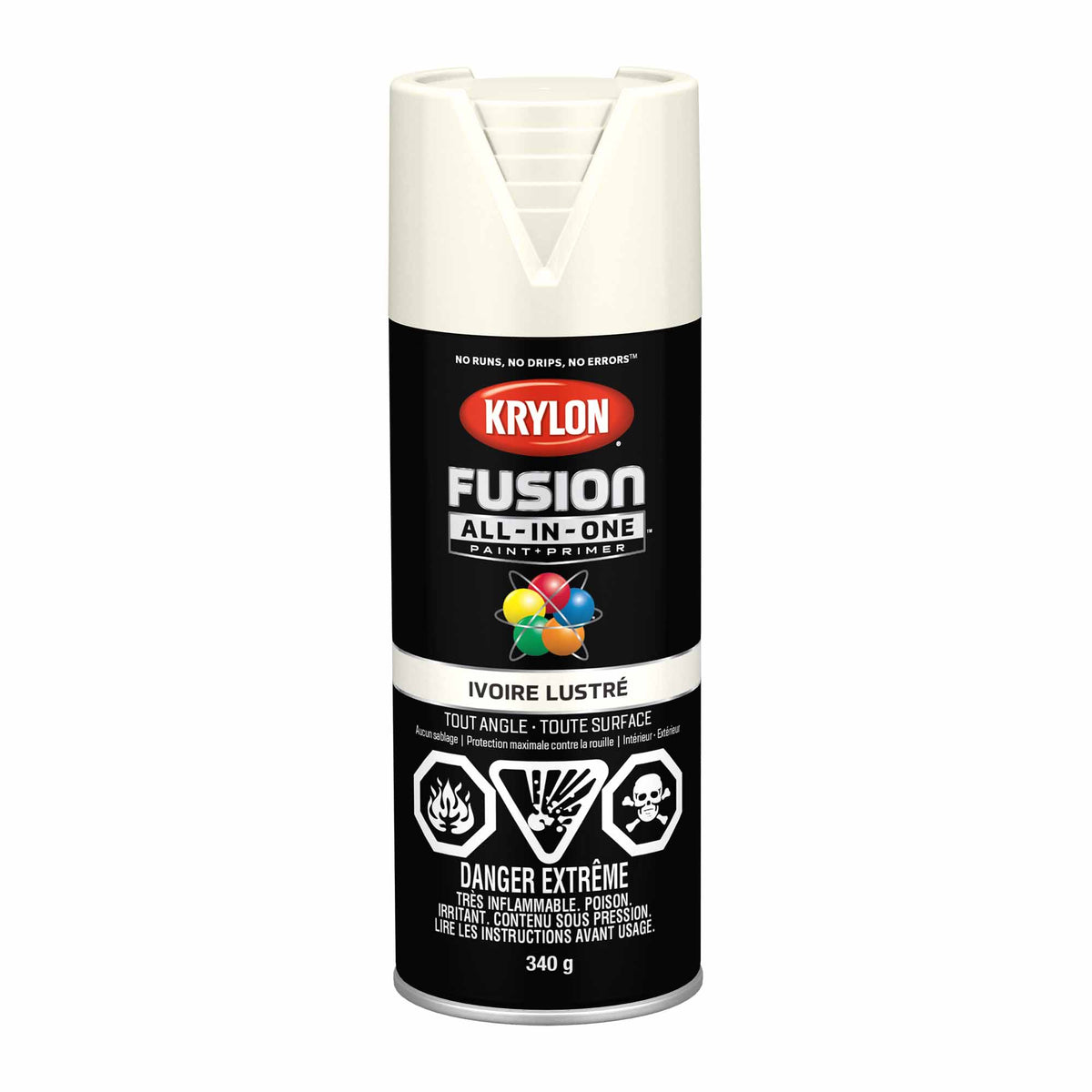 Krylon Fusion All-In-One aérosol ivoire lustré, 340 g