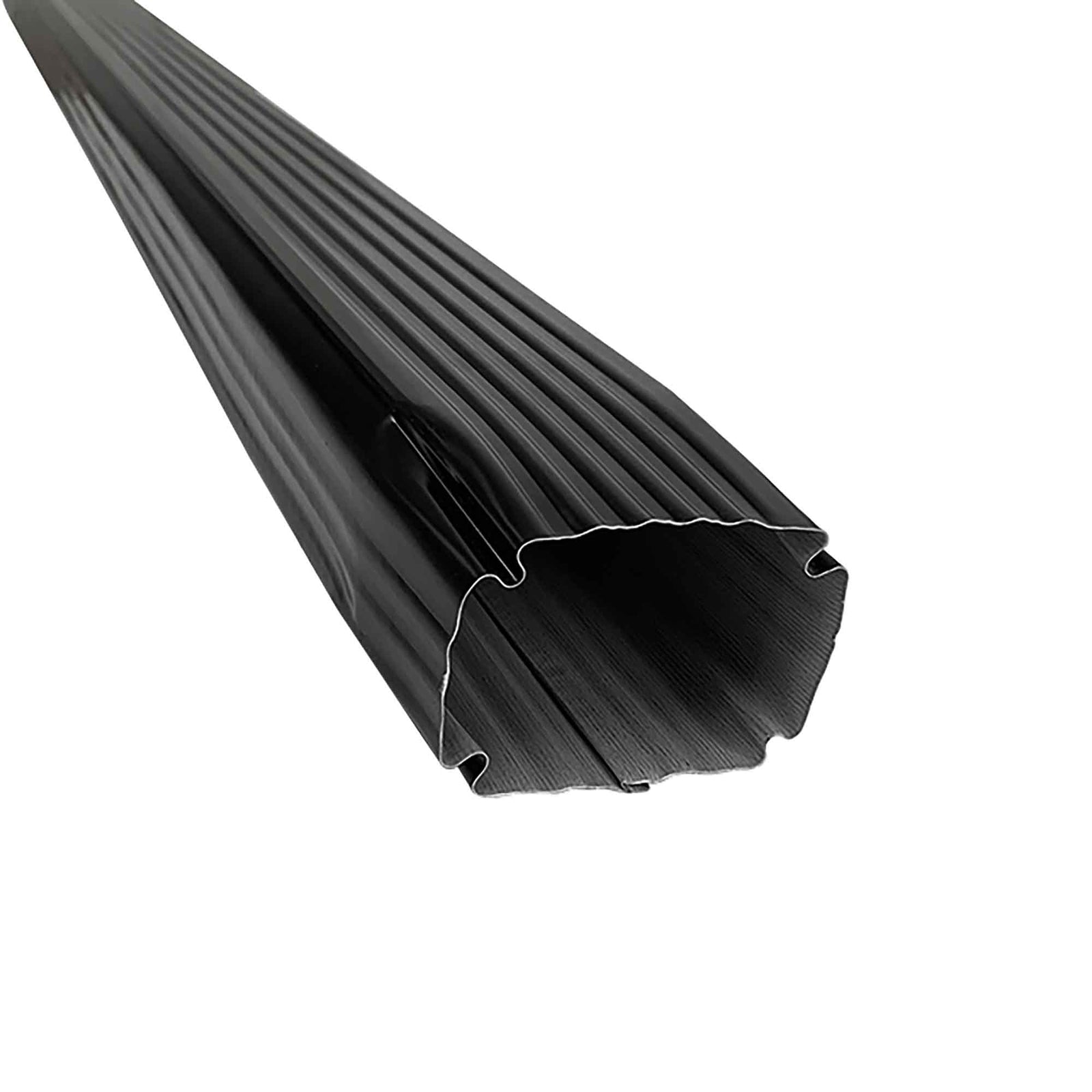 Descente de gouttière en galvalume, noir (5' x 2" x 3")