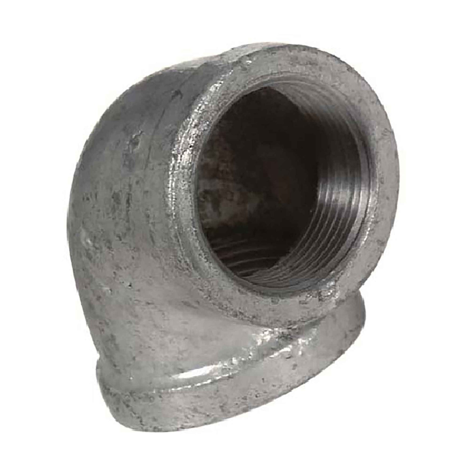 Raccord en coude de 90° en fonte galvanisée, 1" x 1"